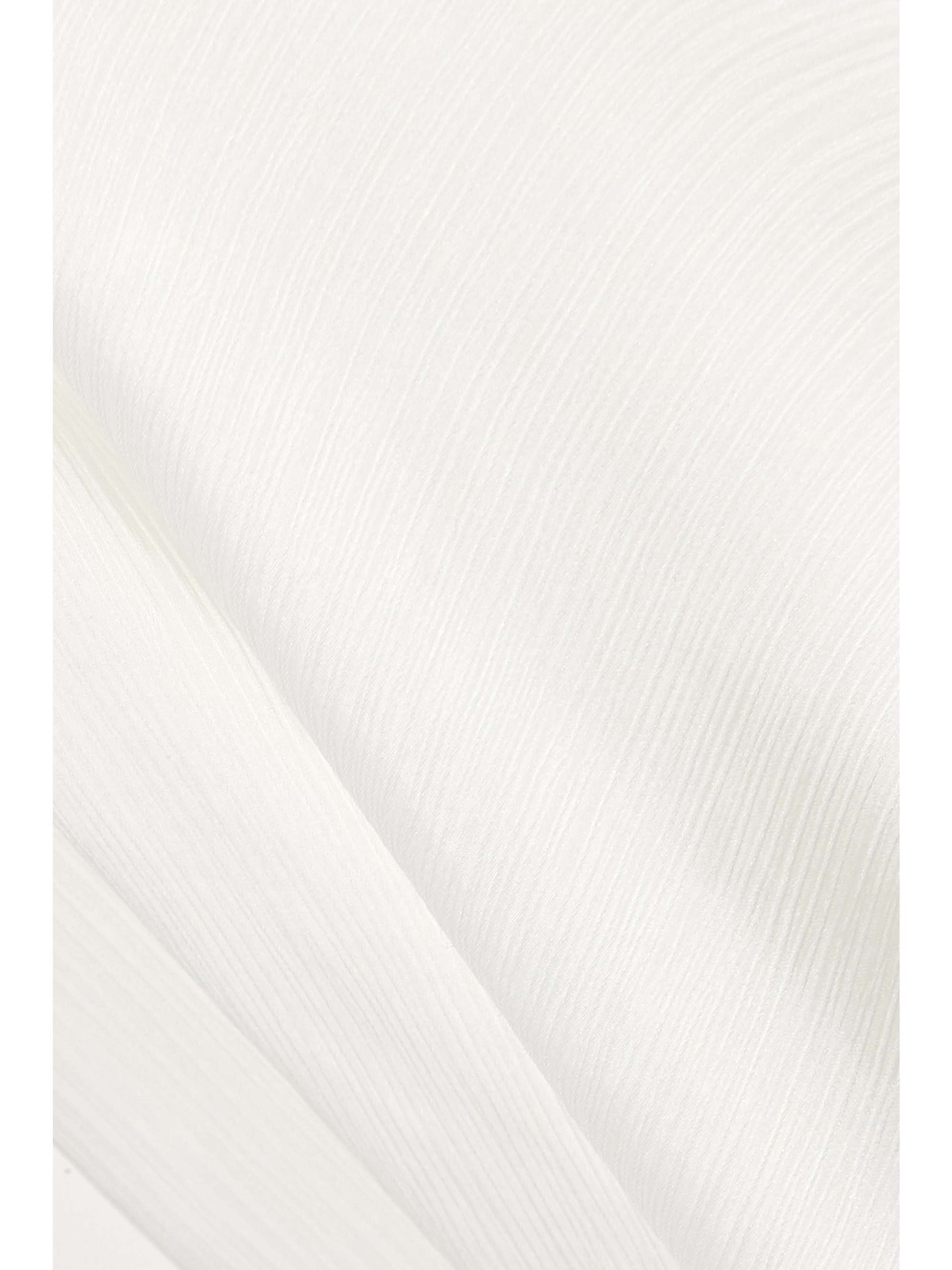 GALVAN Majorelle plissé-satin midi dress