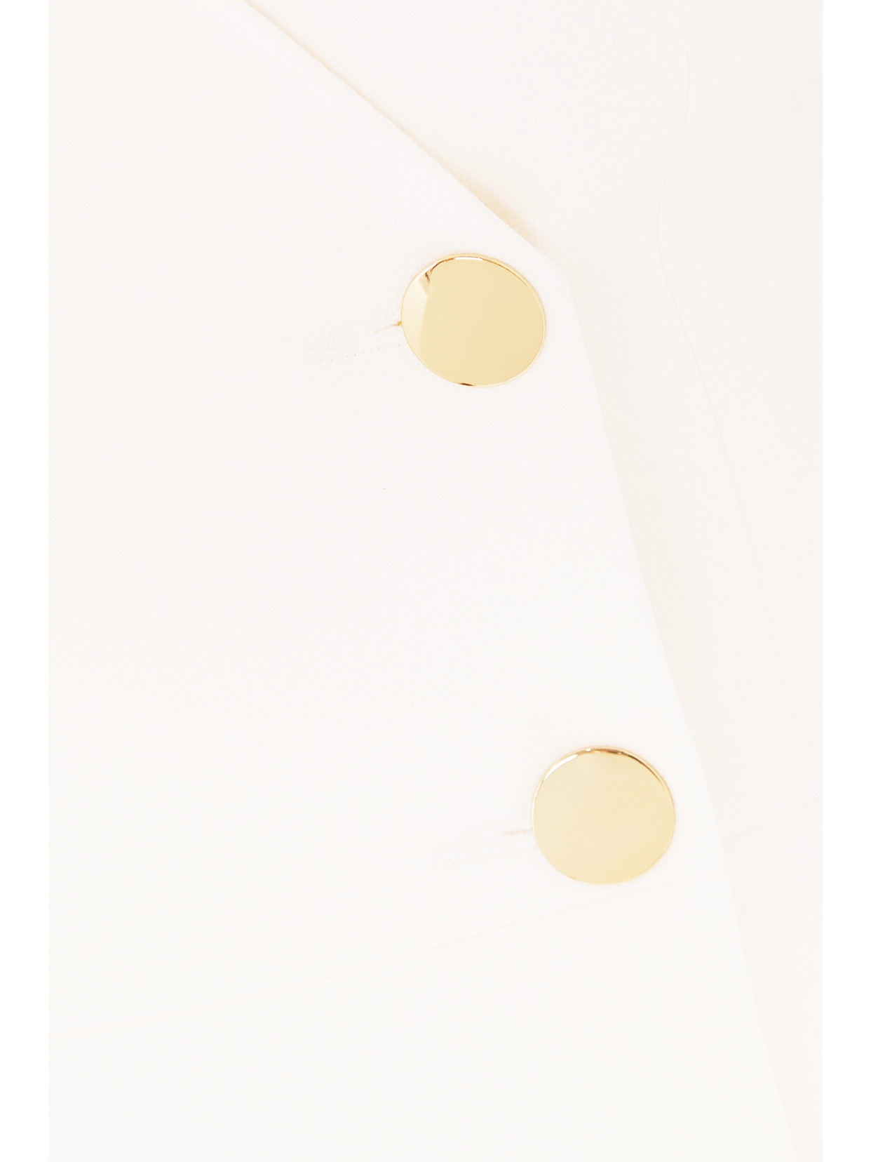 Safiyaa Off-the-shoulder Double-breasted Crepe Top In Ivory