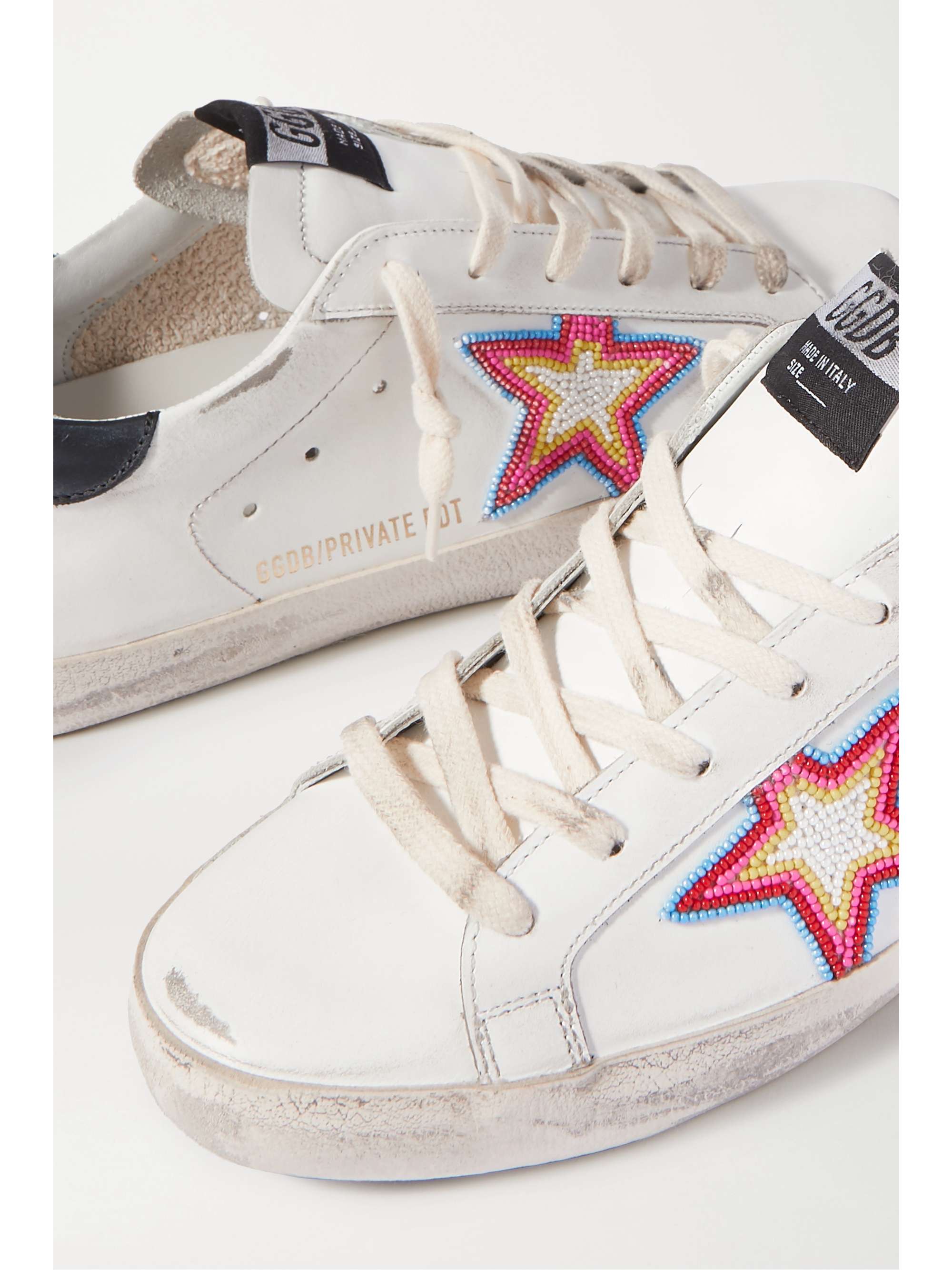golden goose beaded sneakers