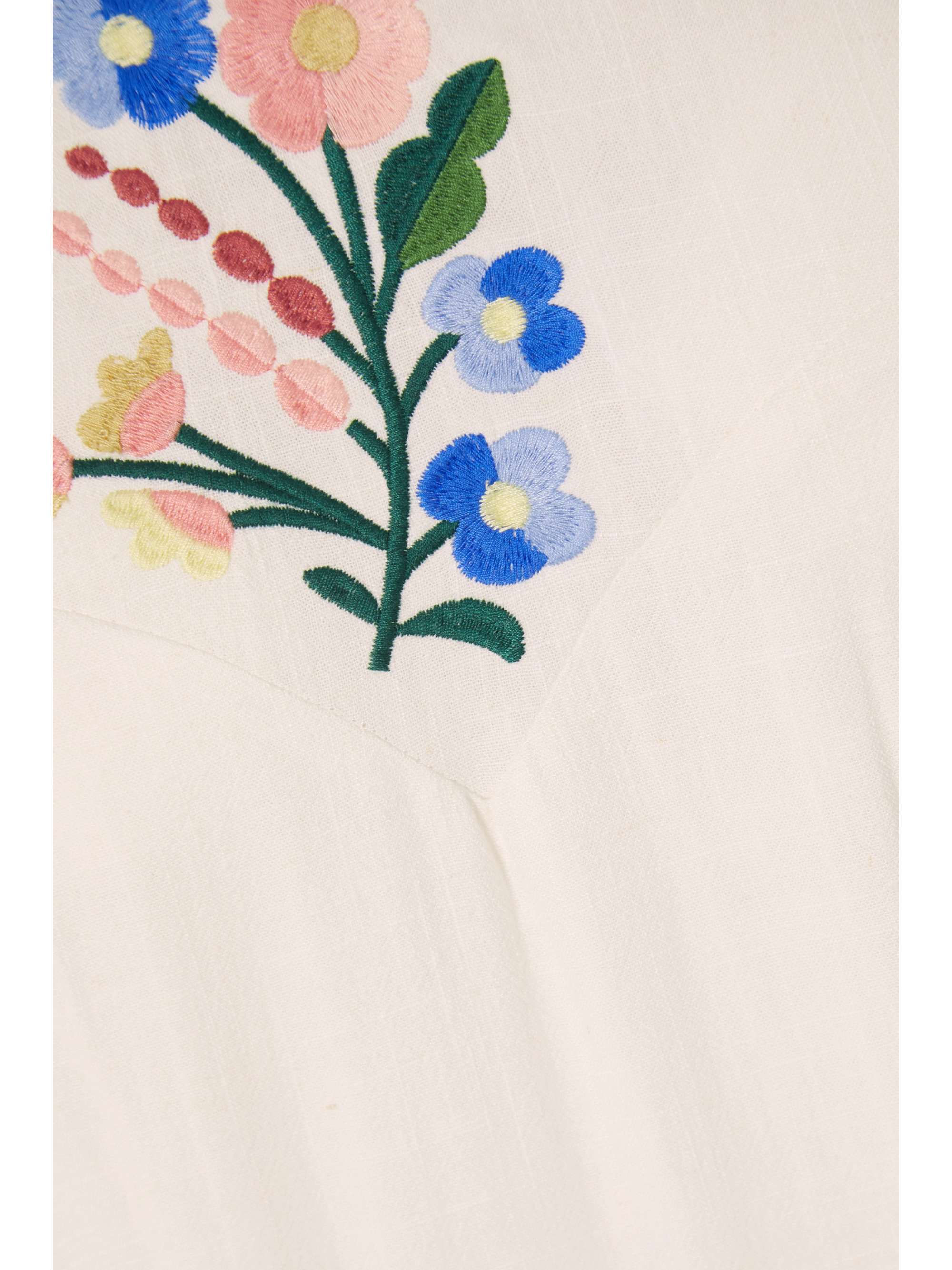 RIXO Dominique belted embroidered gauze midi dress