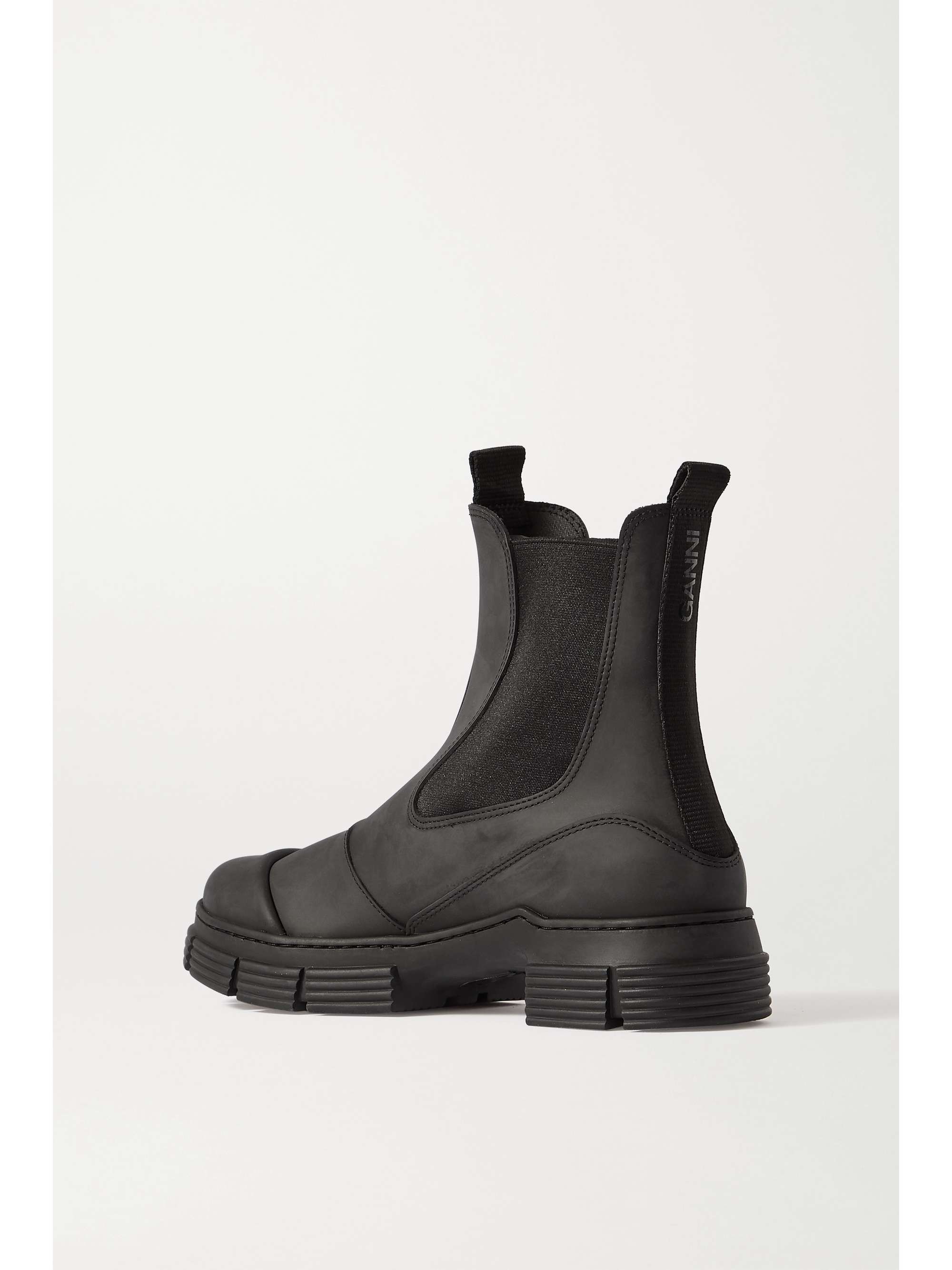 GANNI Paneled leather Chelsea boots