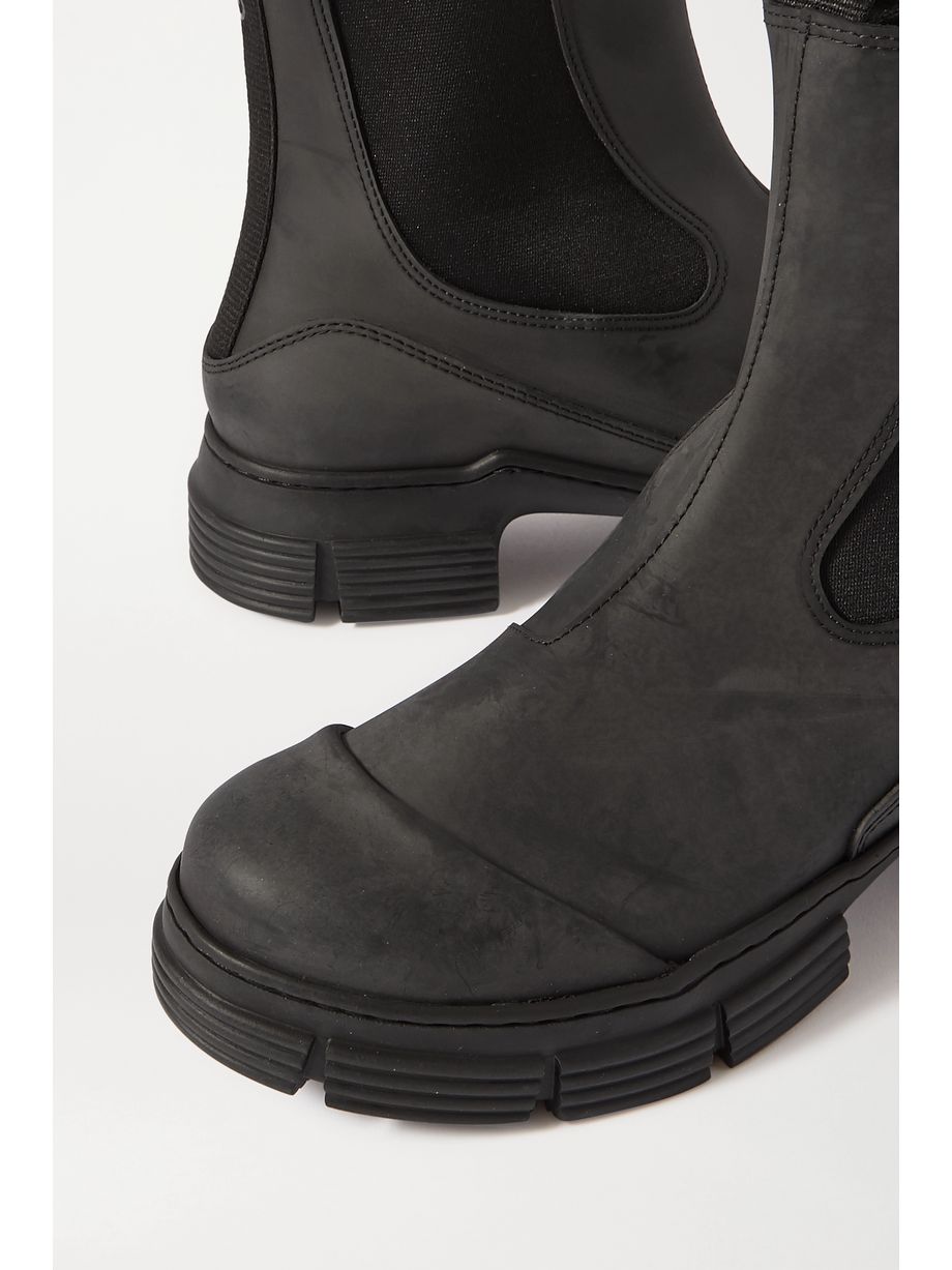 calf leather high chelsea boot ganni
