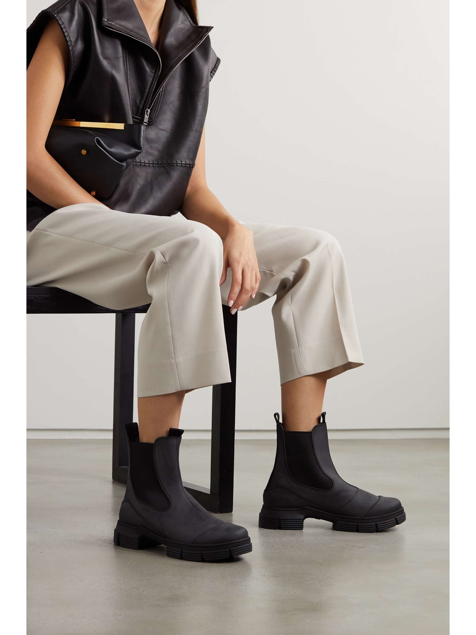 Rubber Chelsea boots