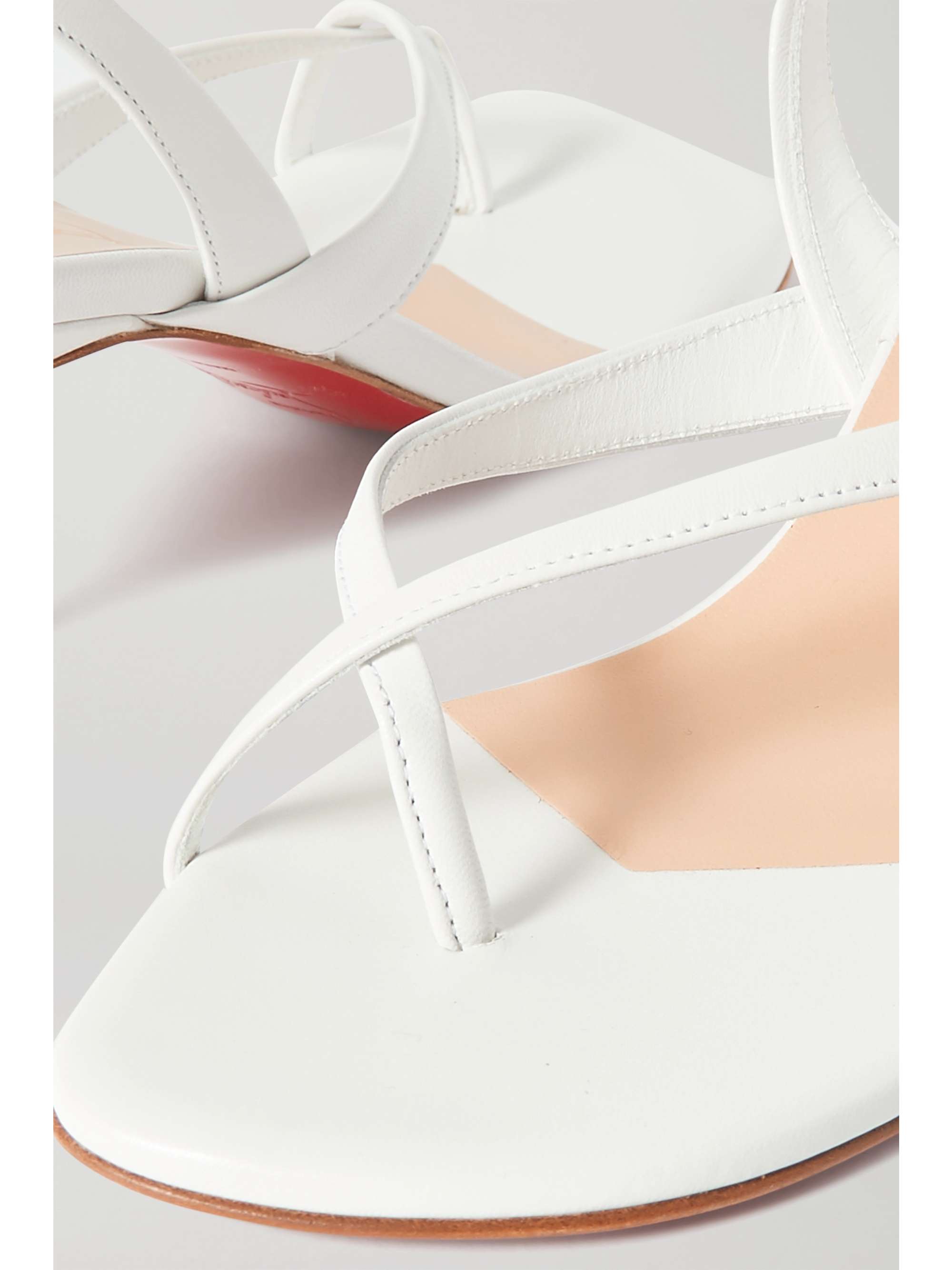 White Taralita 55 leather slingback sandals | CHRISTIAN LOUBOUTIN | NET ...