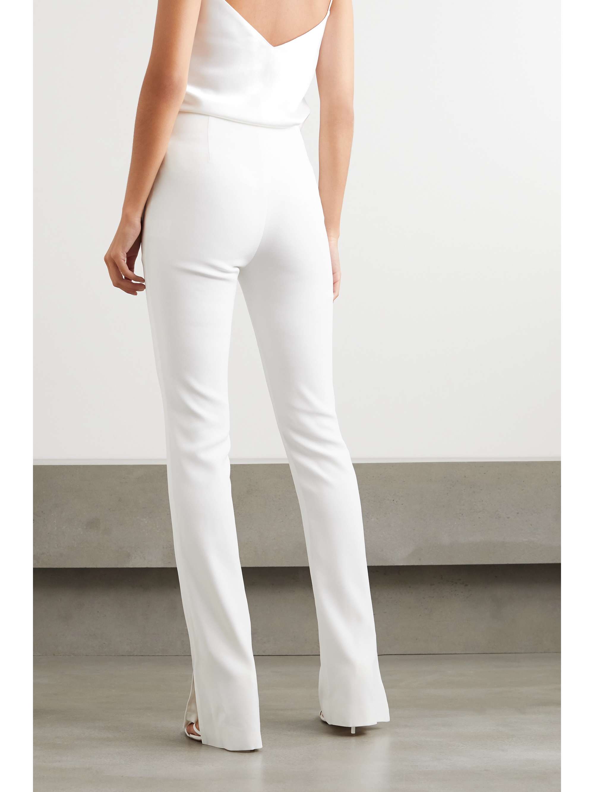 stretch pants white