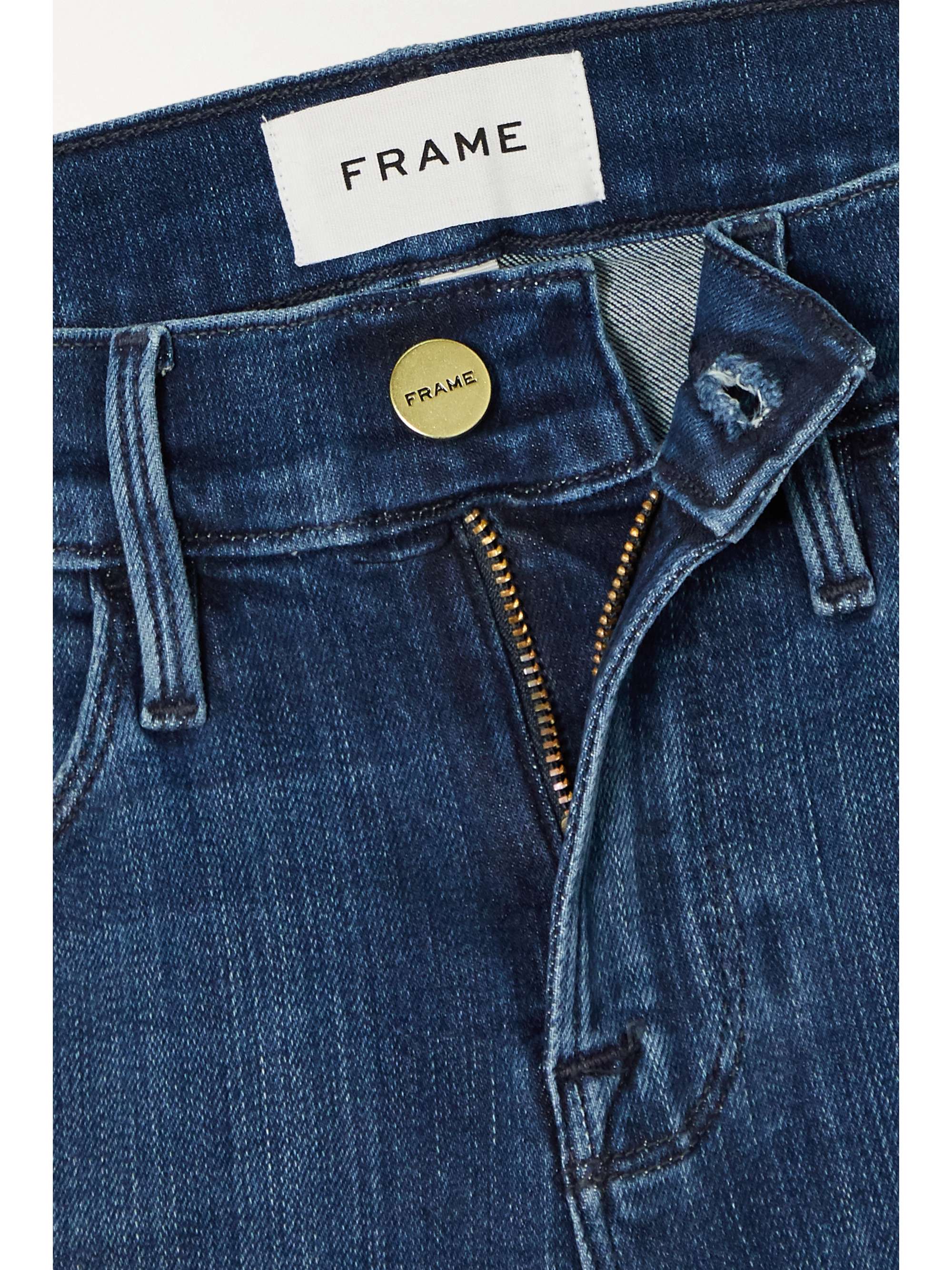 FRAME Le Skinny De Jeanne distressed mid-rise jeans