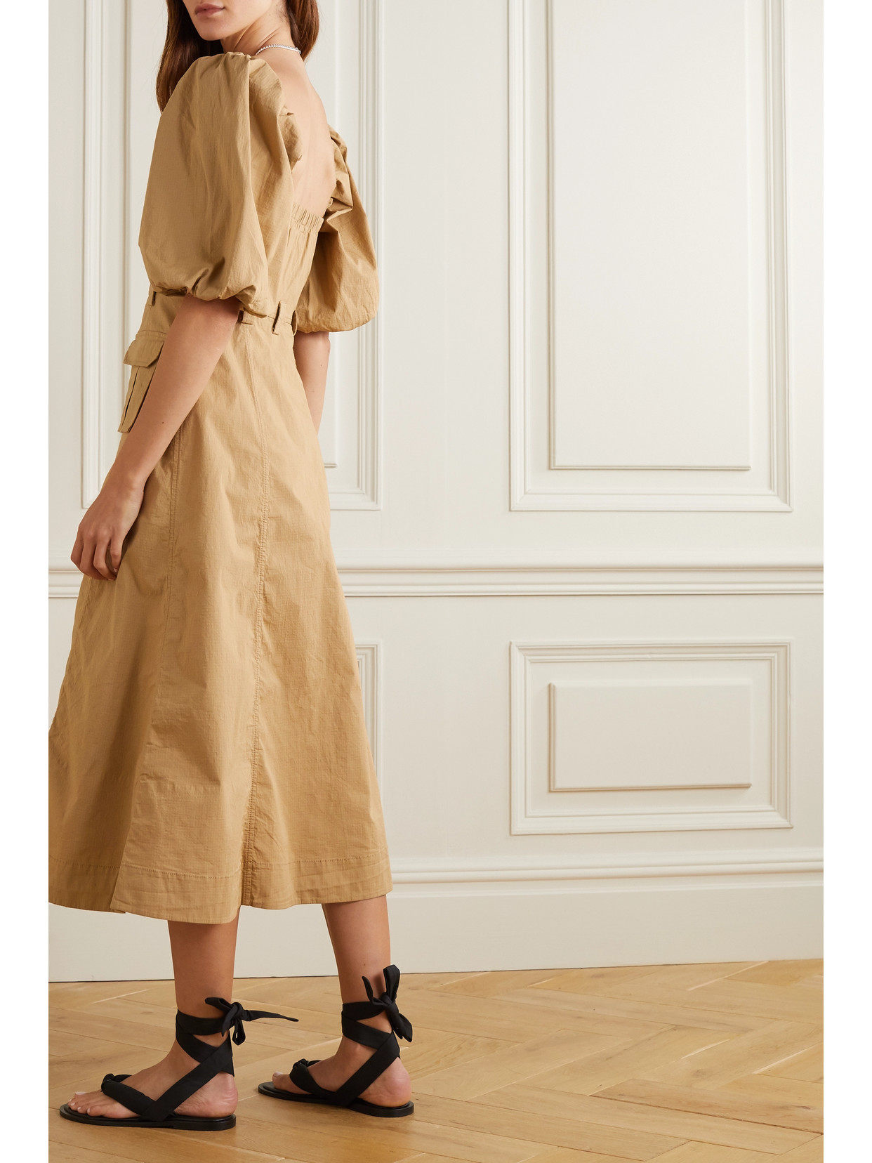 ganni ripstop cotton chino