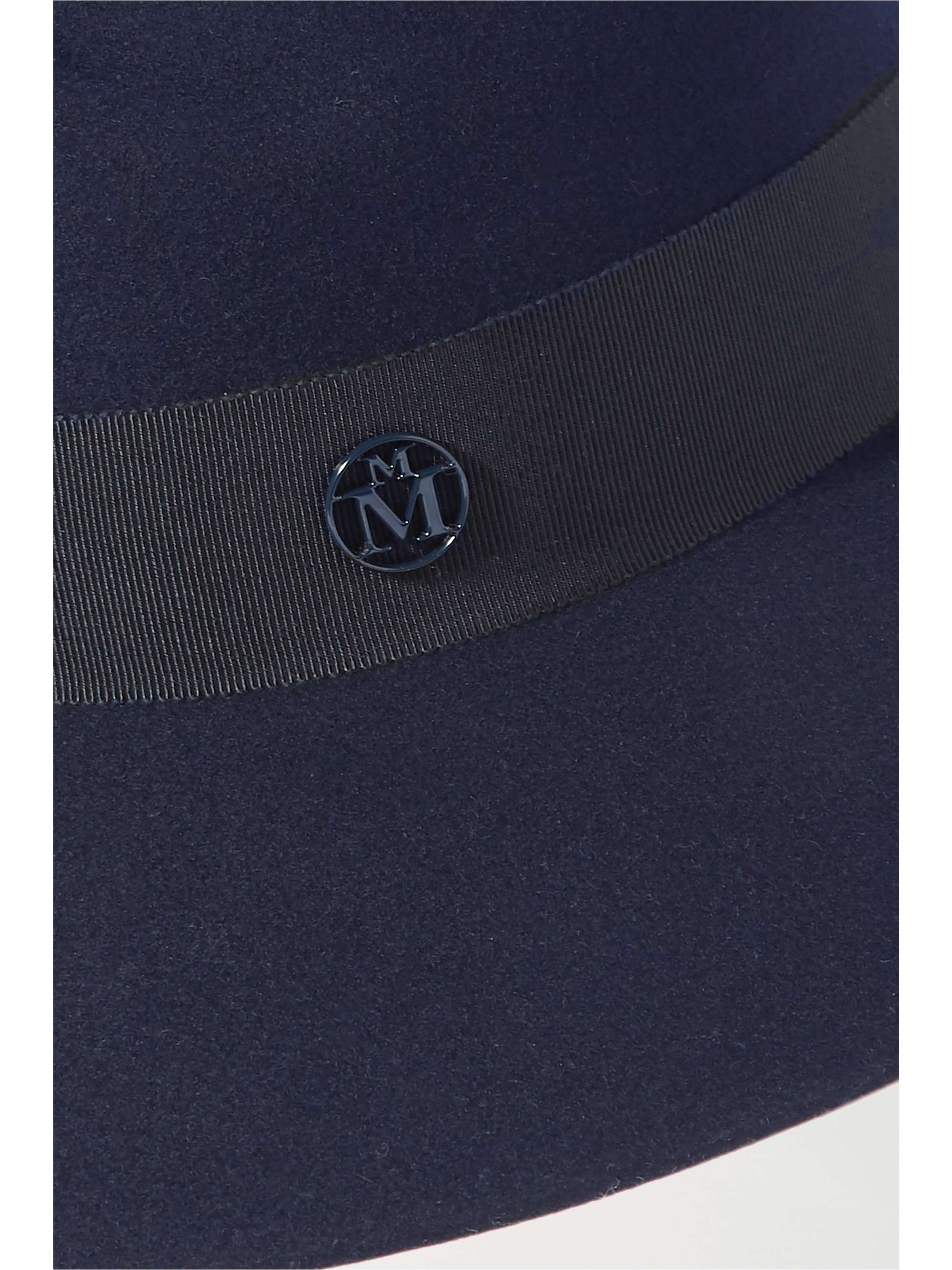 MAISON MICHEL Virginie grosgrain-trimmed wool-felt fedora