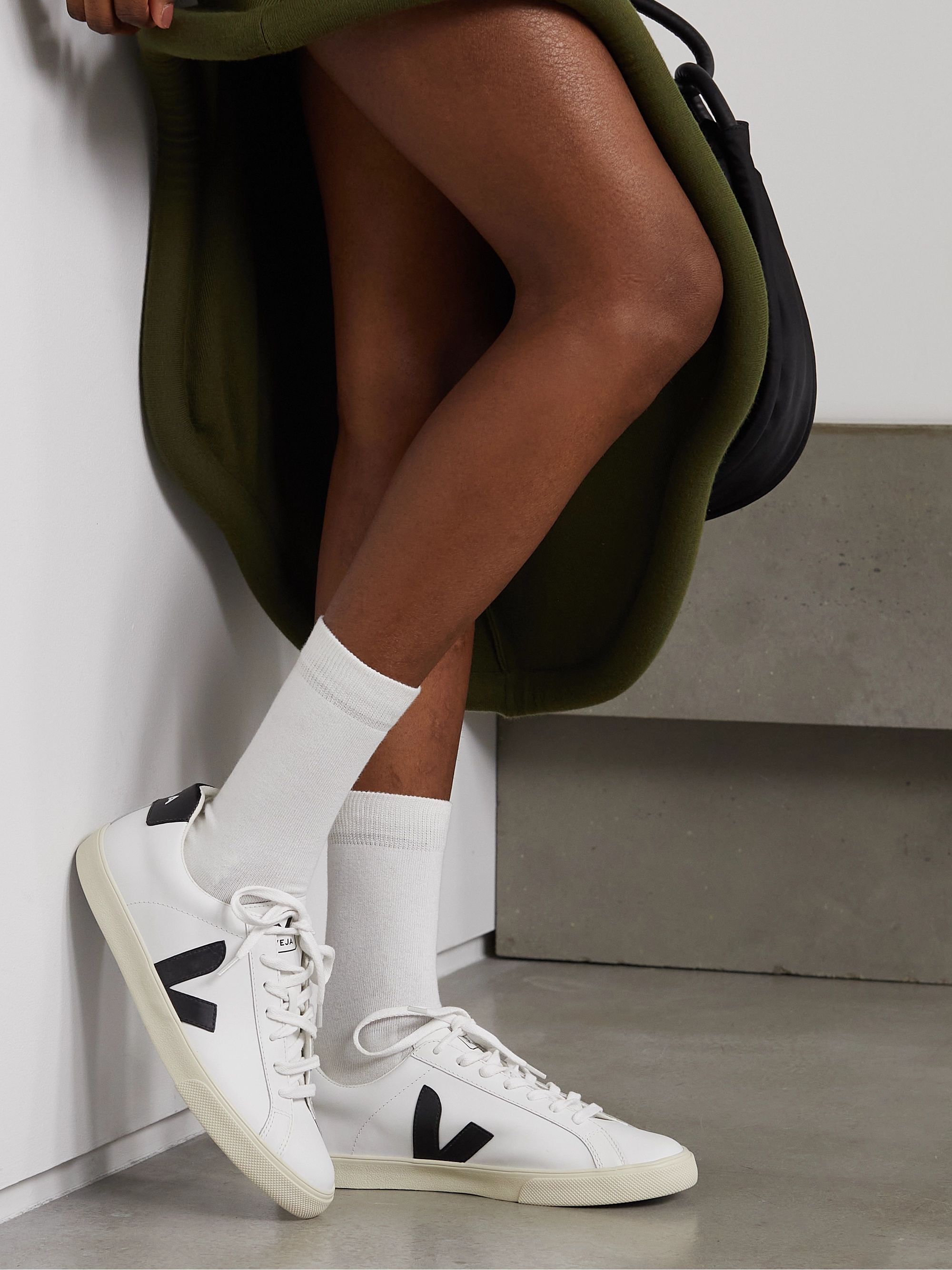 esplar white leather sneakers