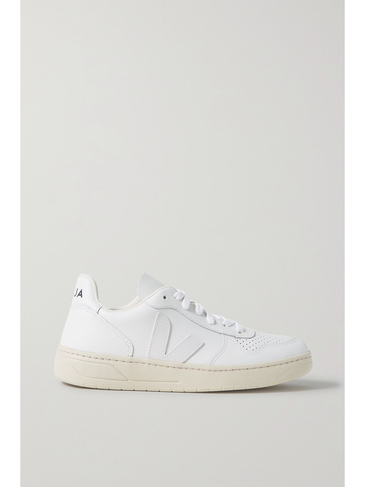 VEJA + NET SUSTAIN V-10 LEATHER SNEAKERS