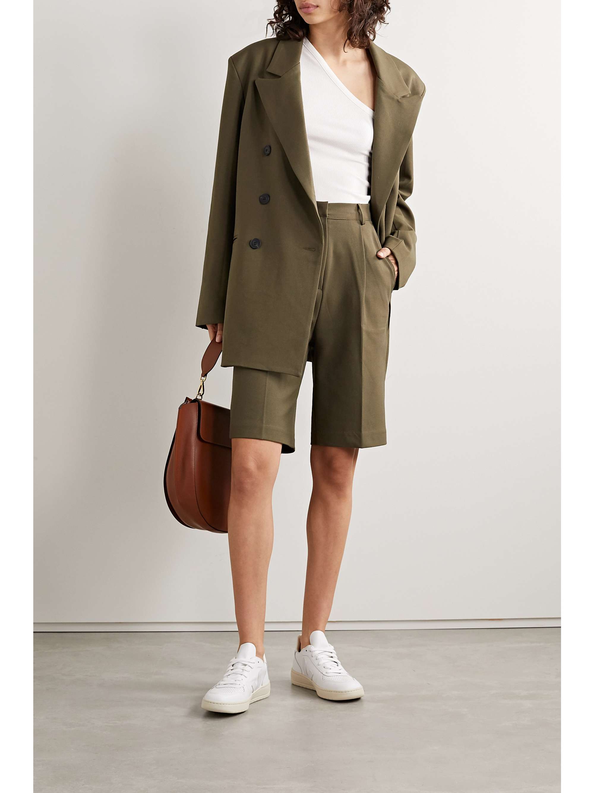 VEJA + NET SUSTAIN V-10 leather sneakers