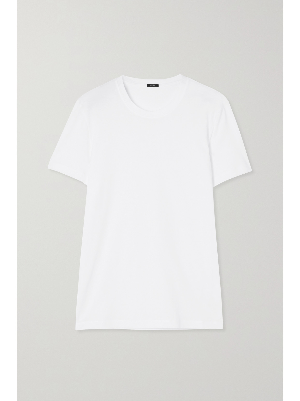 Joseph Round-neck Relaxed-fit Cotton-jersey T-shirt In White