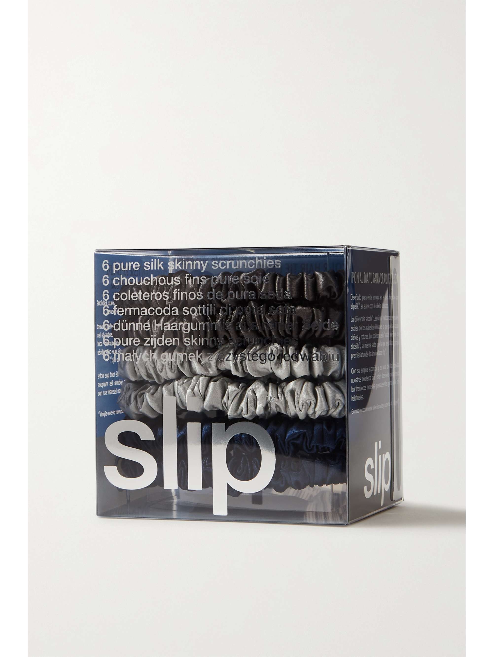 SLIP Set of six small silk hair ties