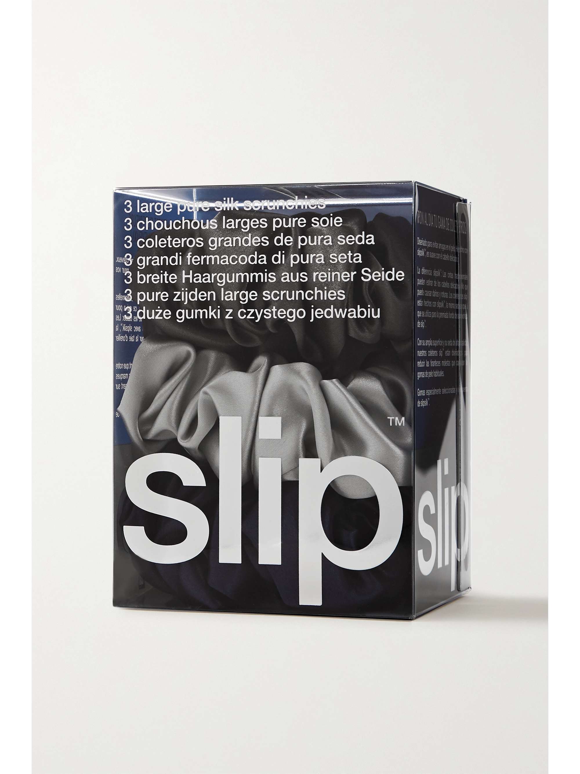 SLIP Set of three large silk hair ties