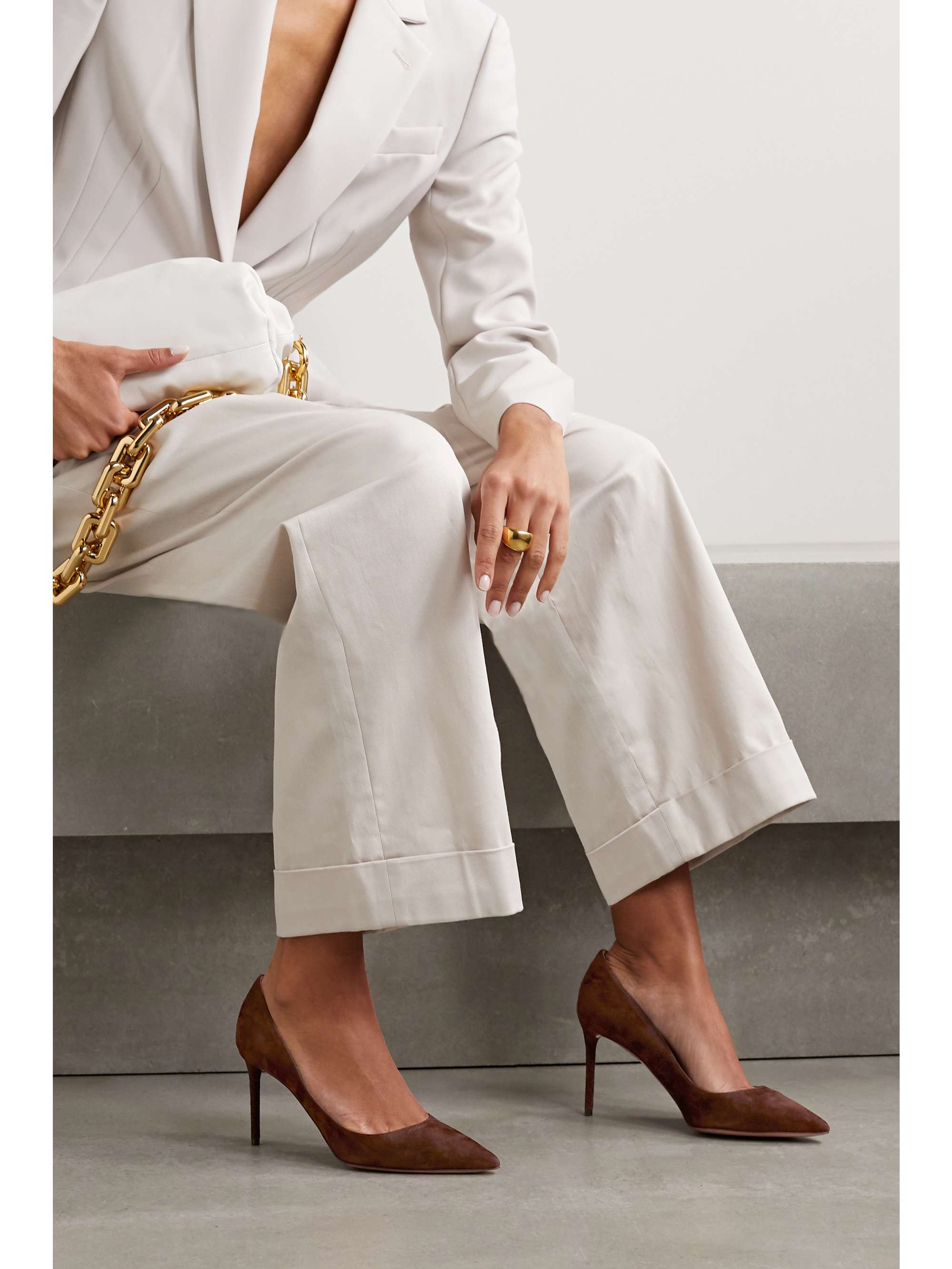 AQUAZZURA Purist 85 leather pumps