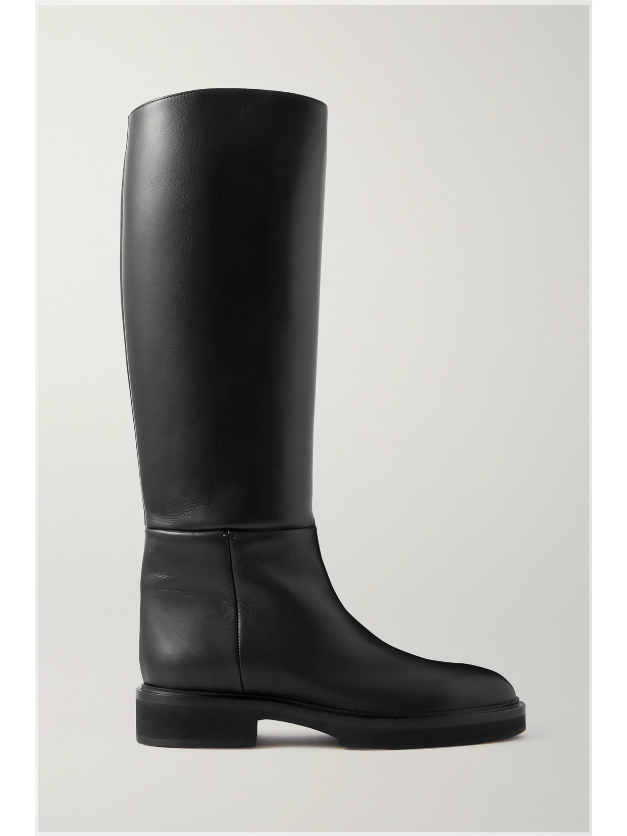 KHAITE DERBY LEATHER KNEE BOOTS