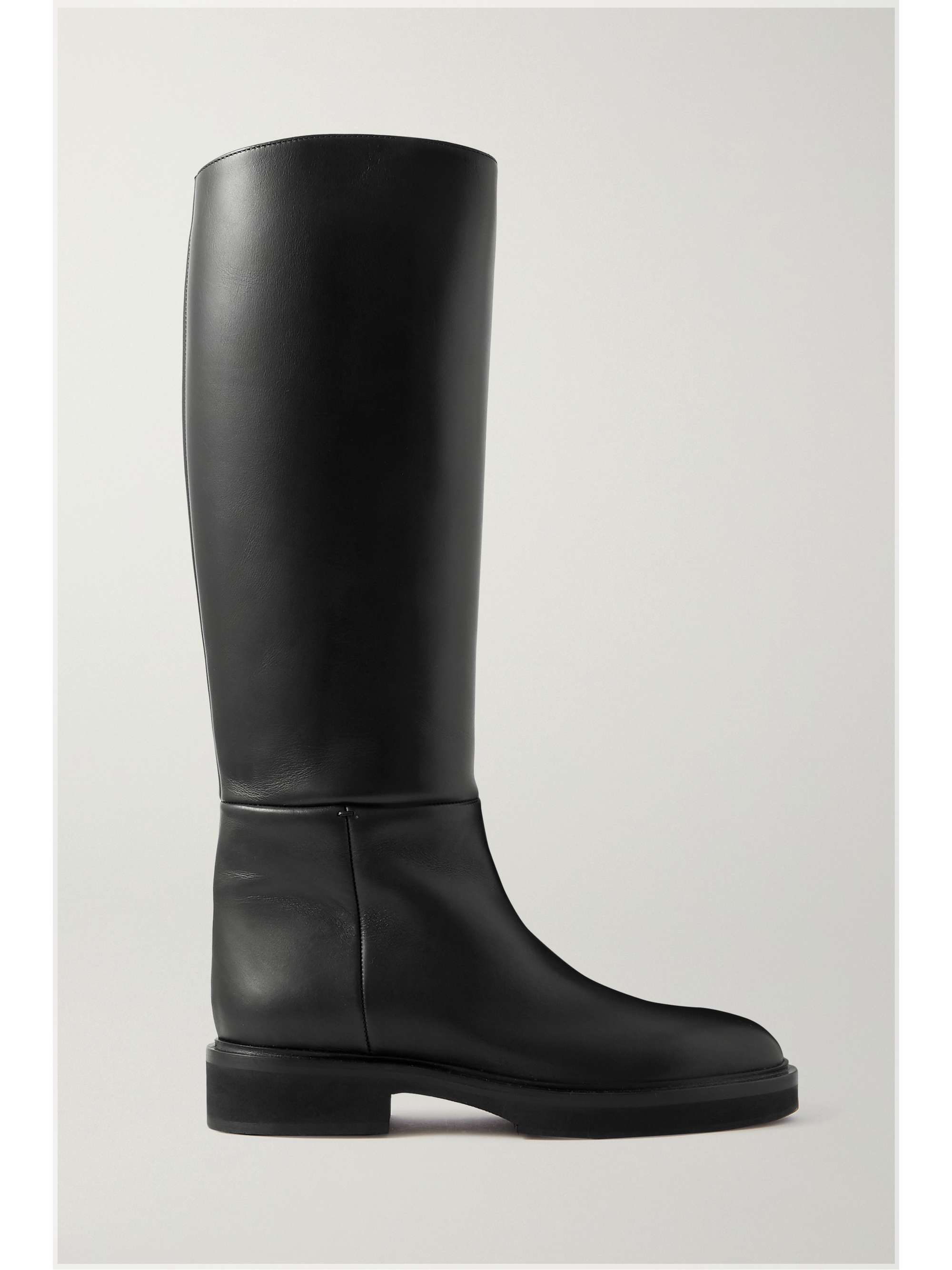 KHAITE Derby leather knee boots | NET-A-PORTER