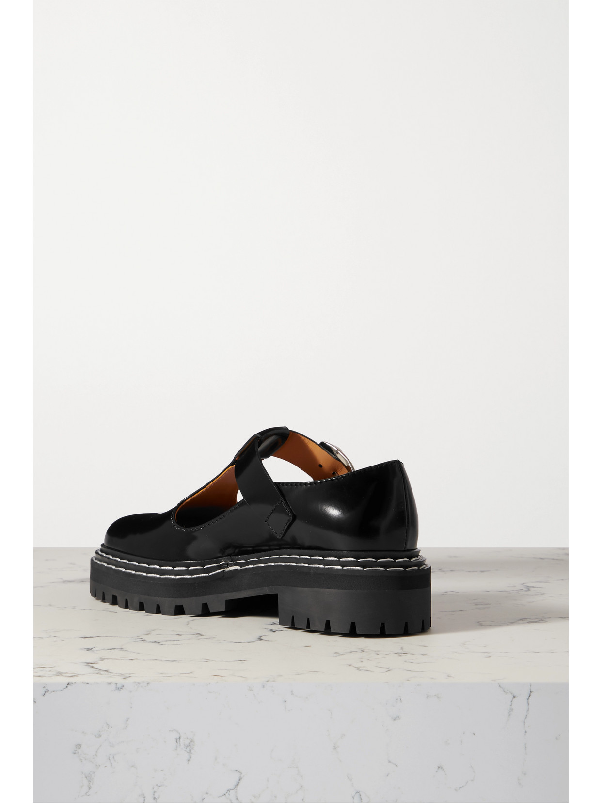 Proenza Schouler Black Lug Sole Mary Jane Oxfords | ModeSens