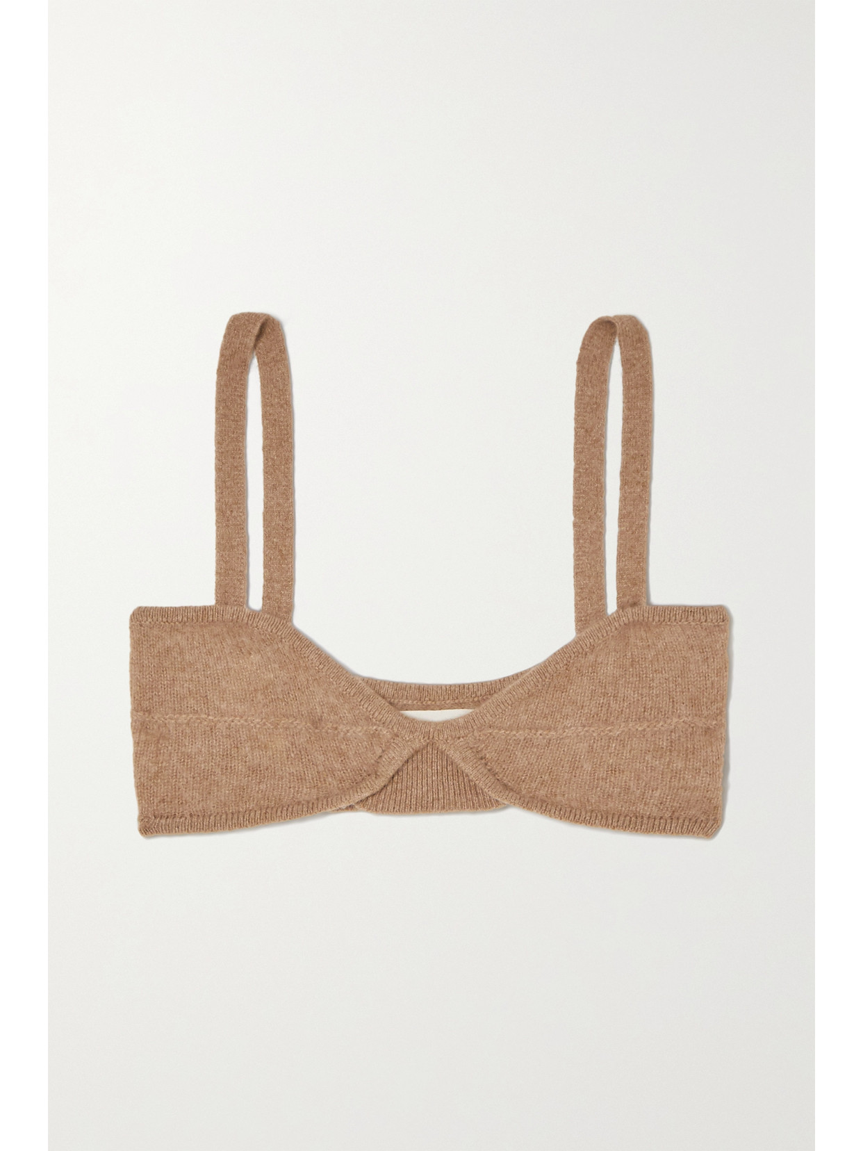 Khaite Beige Cashmere 'the Eda' Bralette In Sand