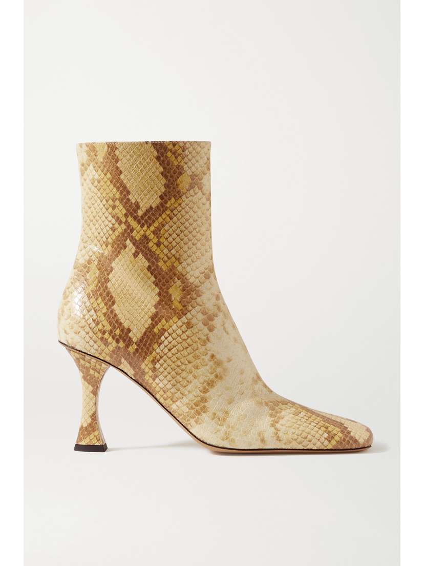 Proenza Schouler Snake-effect Leather Ankle Boots