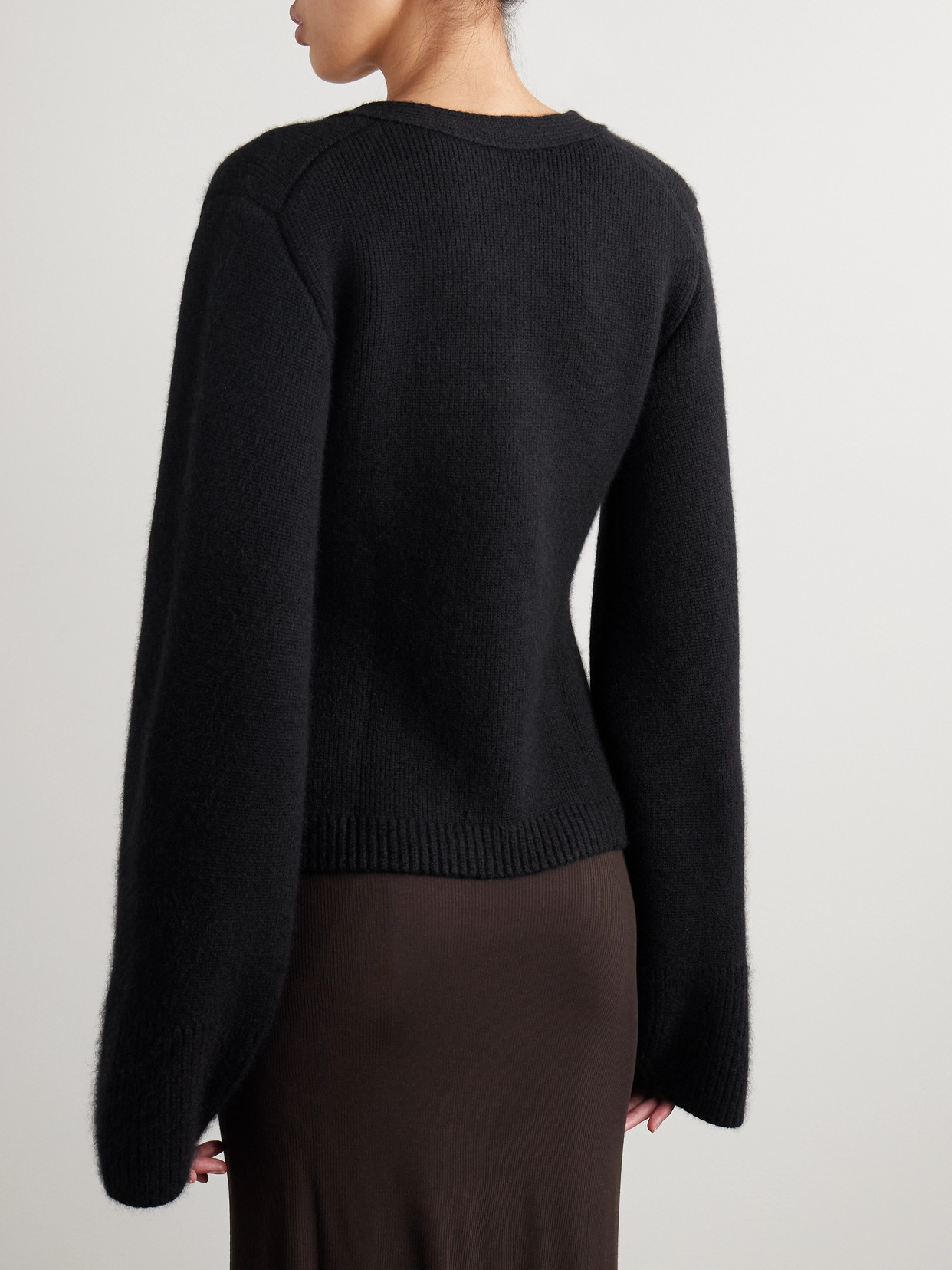 Khaite Scarlet Cashmere Cropped Cardigan In Blue