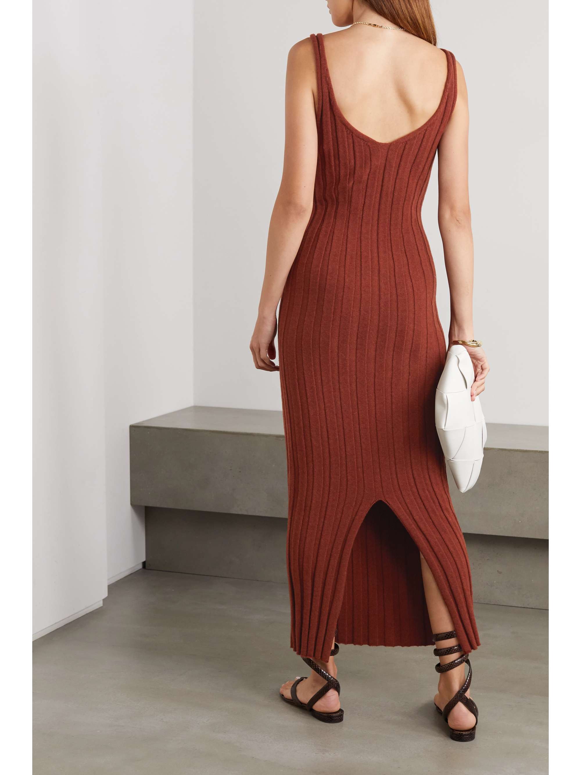 KHAITE Louis ribbed cashmere dress