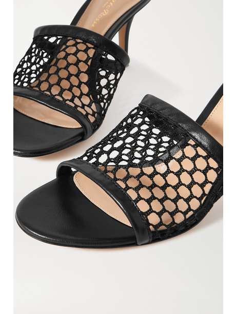 gianvito rossi fishnet mules