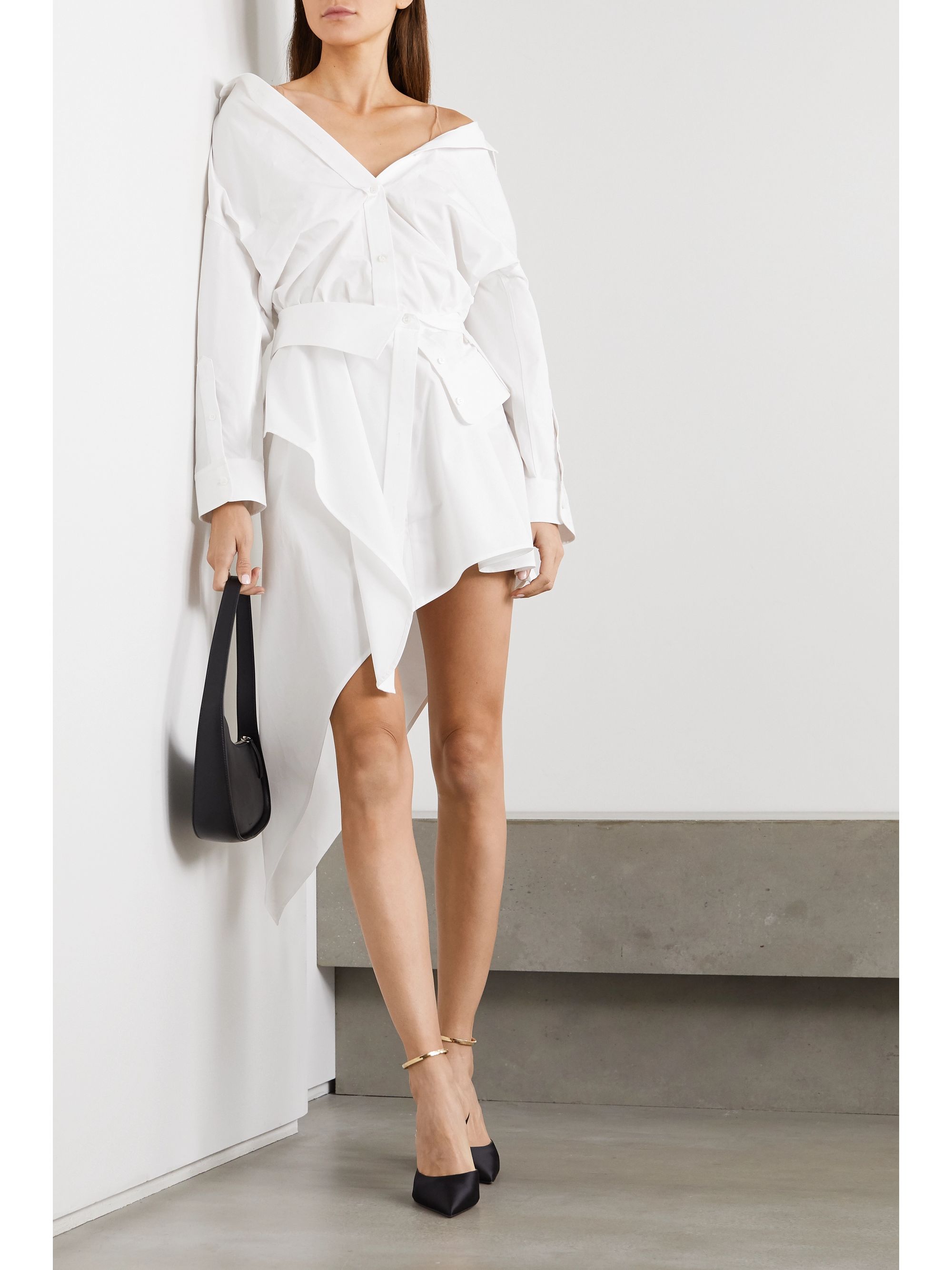 alexander wang deconstructed shirt dress