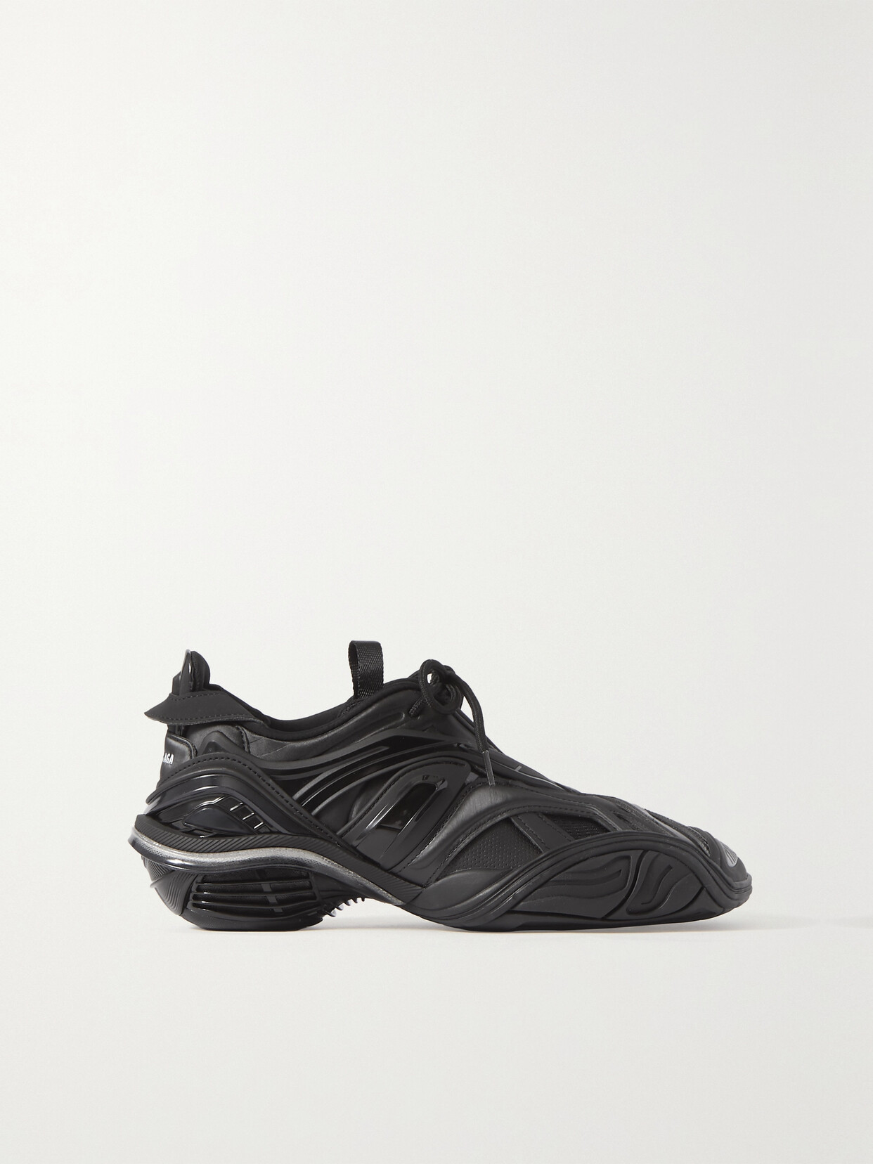 Balenciaga Tyrex Logo-print Rubber, Mesh And Faux Leather Sneakers In Black