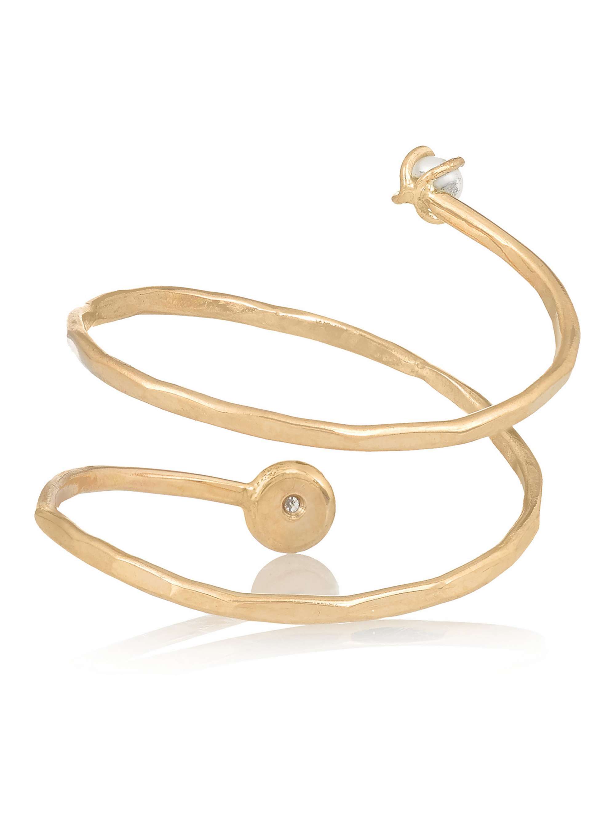 MELISSA JOY MANNING 14-karat gold, pearl and diamond ring