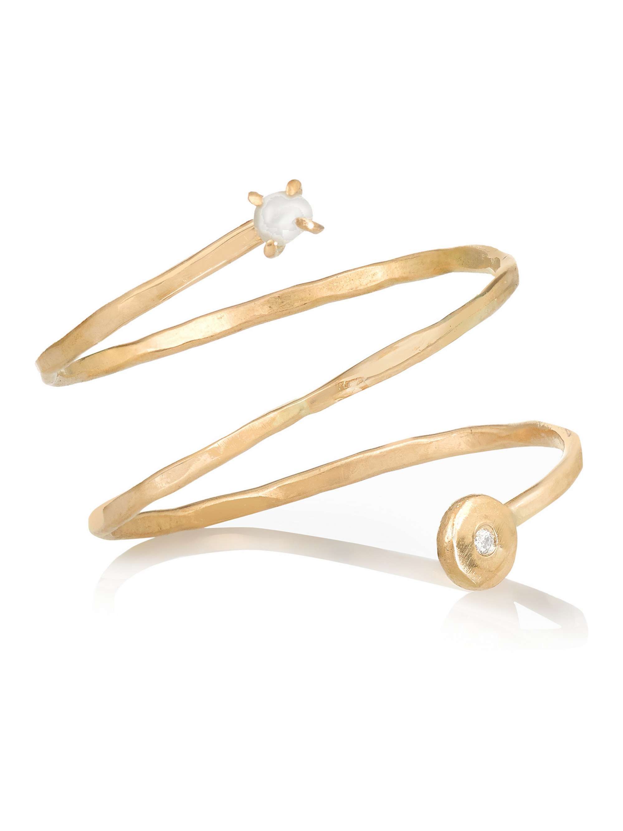 MELISSA JOY MANNING 14-karat gold, pearl and diamond ring