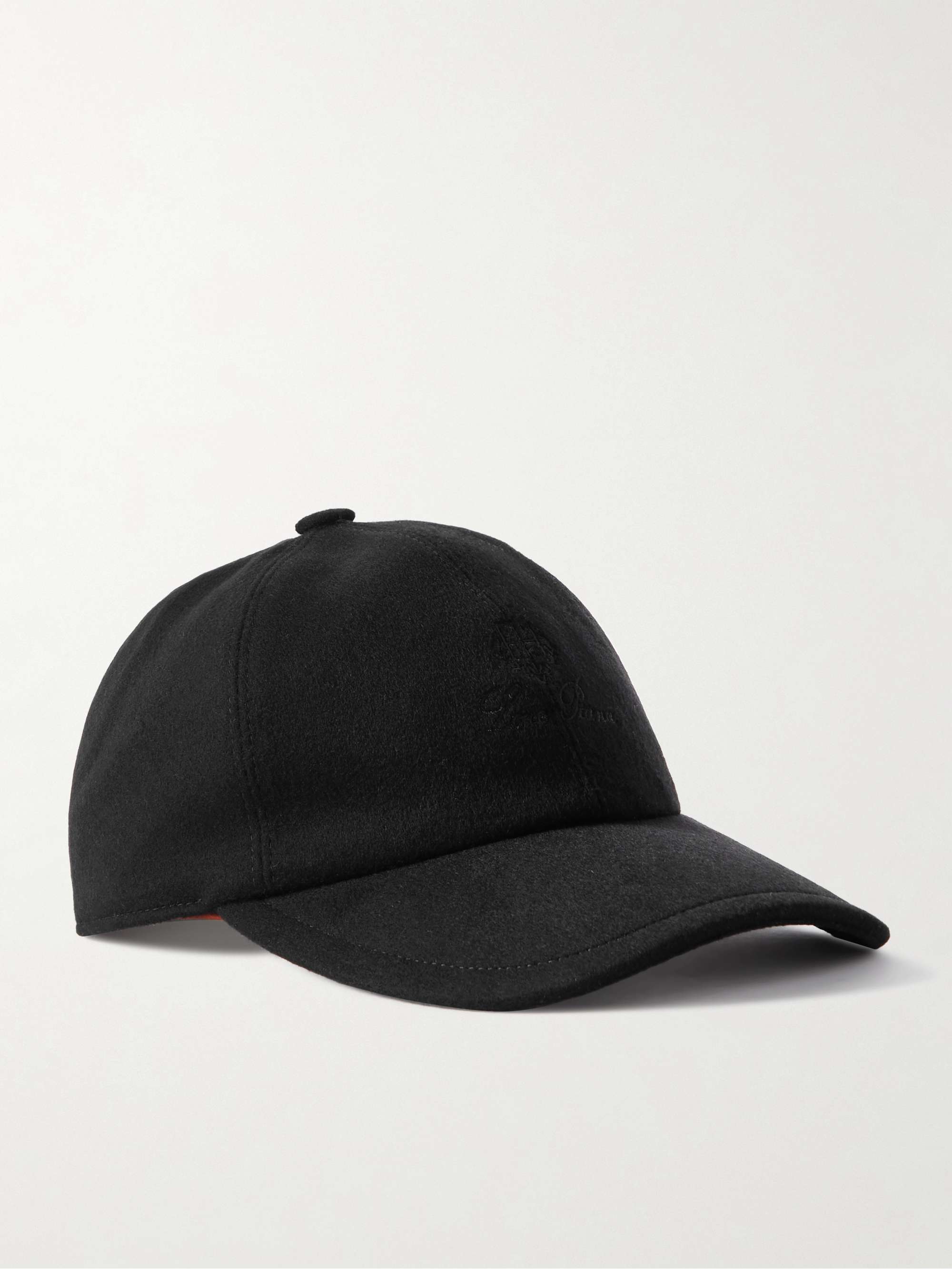 LORO PIANA Embroidered cashmere-felt baseball cap | NET-A-PORTER