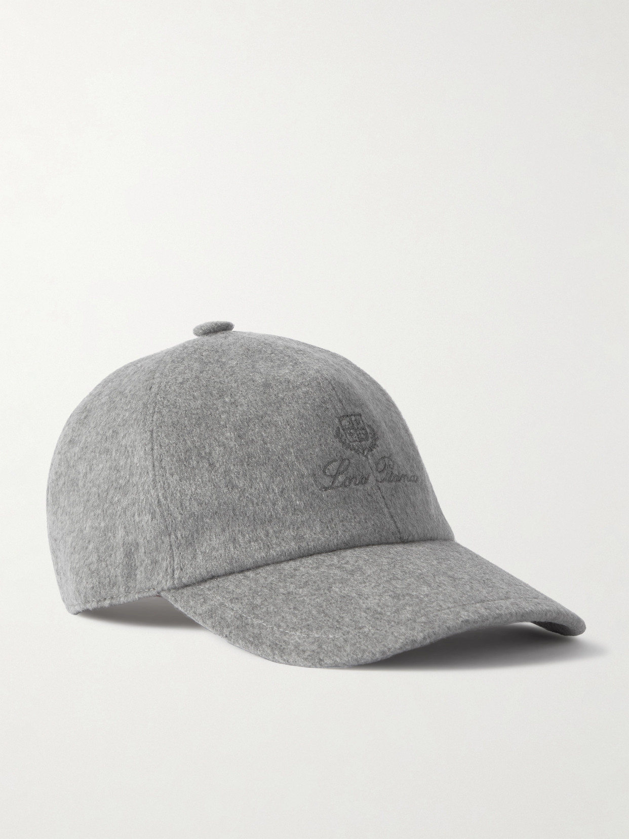 Loro Piana Cashmere-felt Baseball Cap In Gray