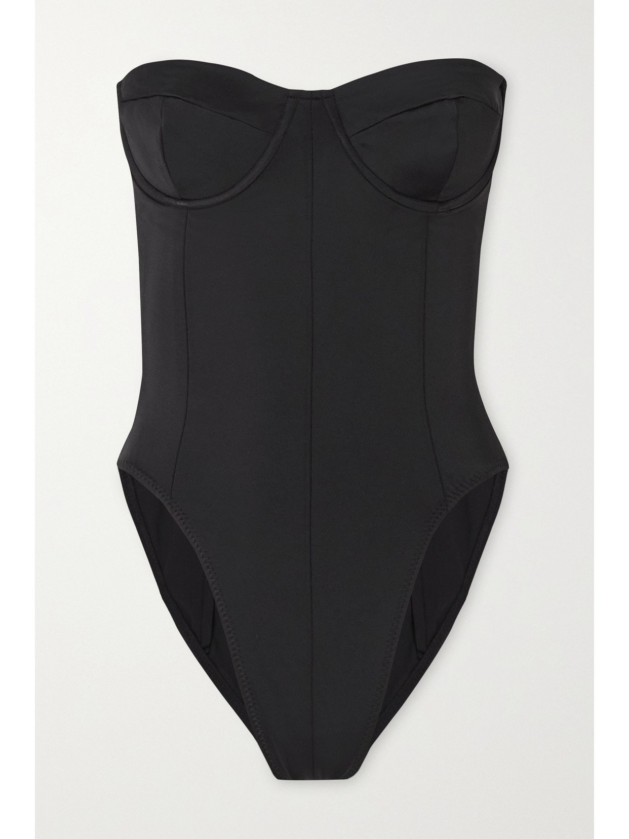 Norma Kamali Corset Mio Strapless One-piece Swimsuit In Black