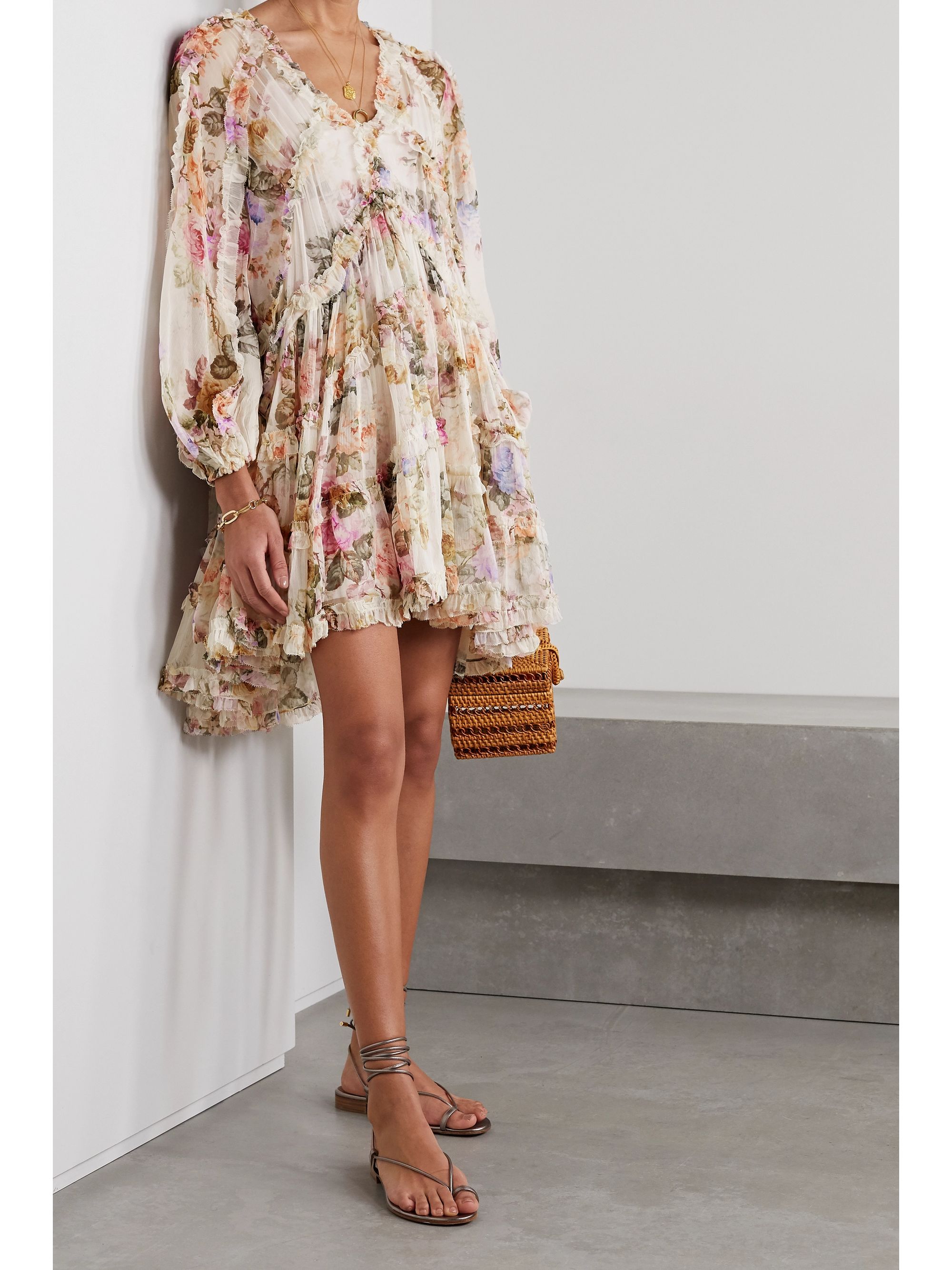 zimmermann brighton scallop mini dress