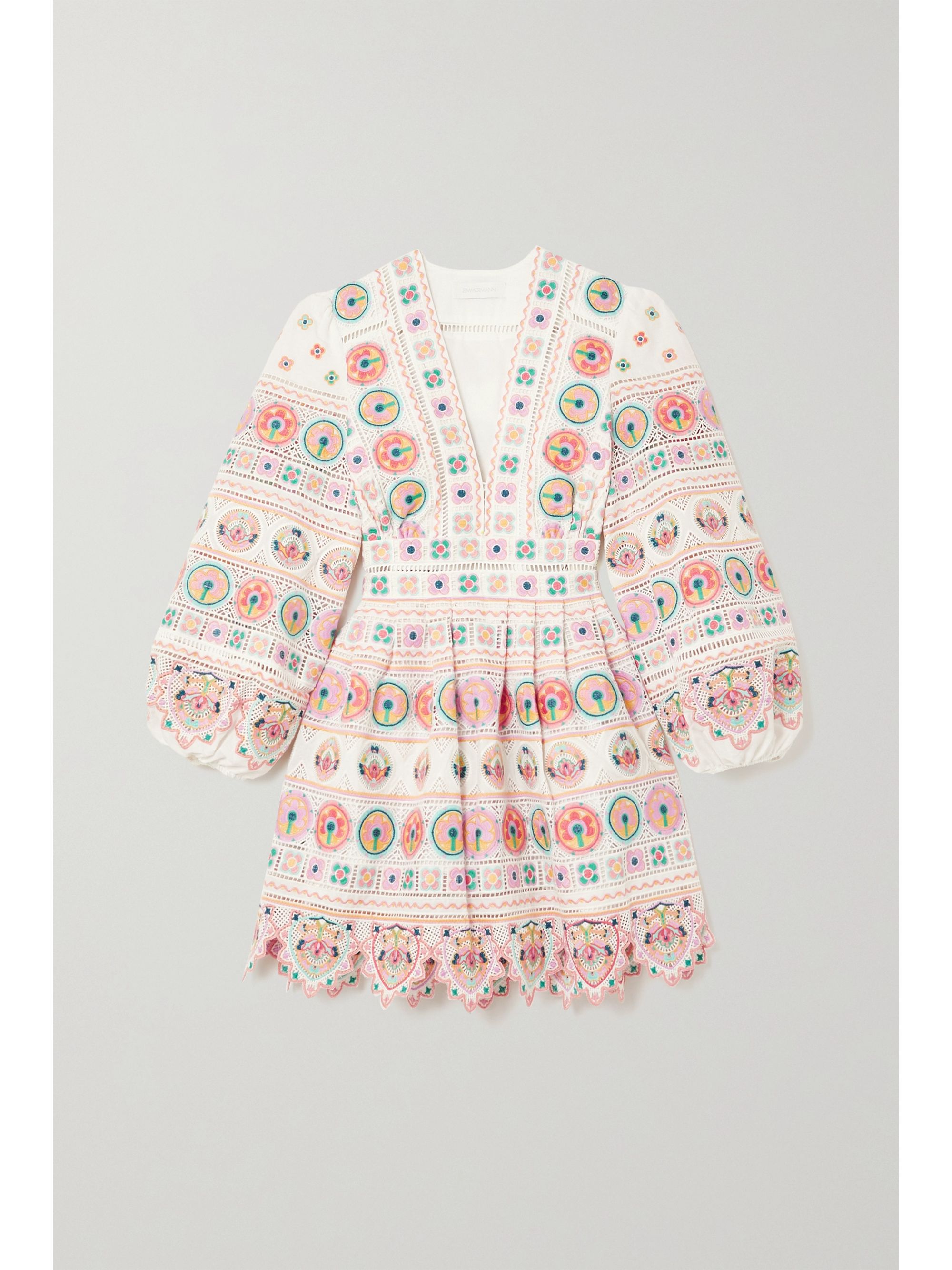 zimmermann brighton scallop mini dress