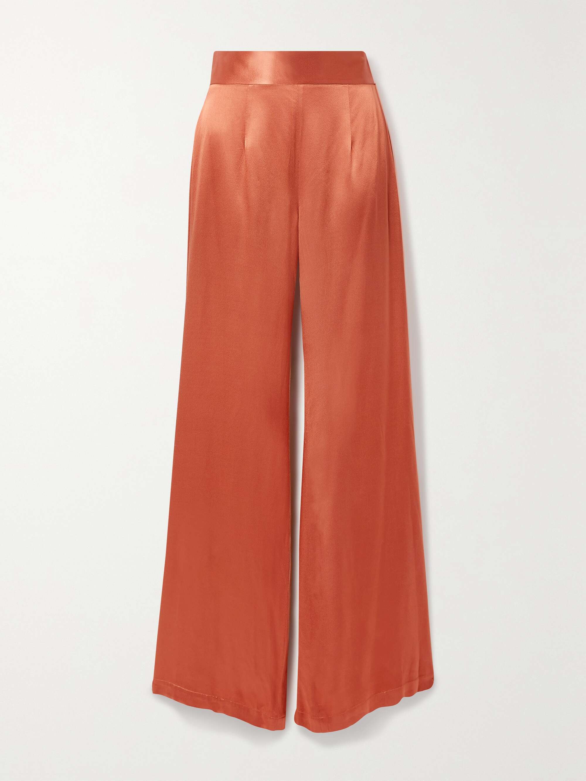 GALVAN Lido satin wide-leg pants