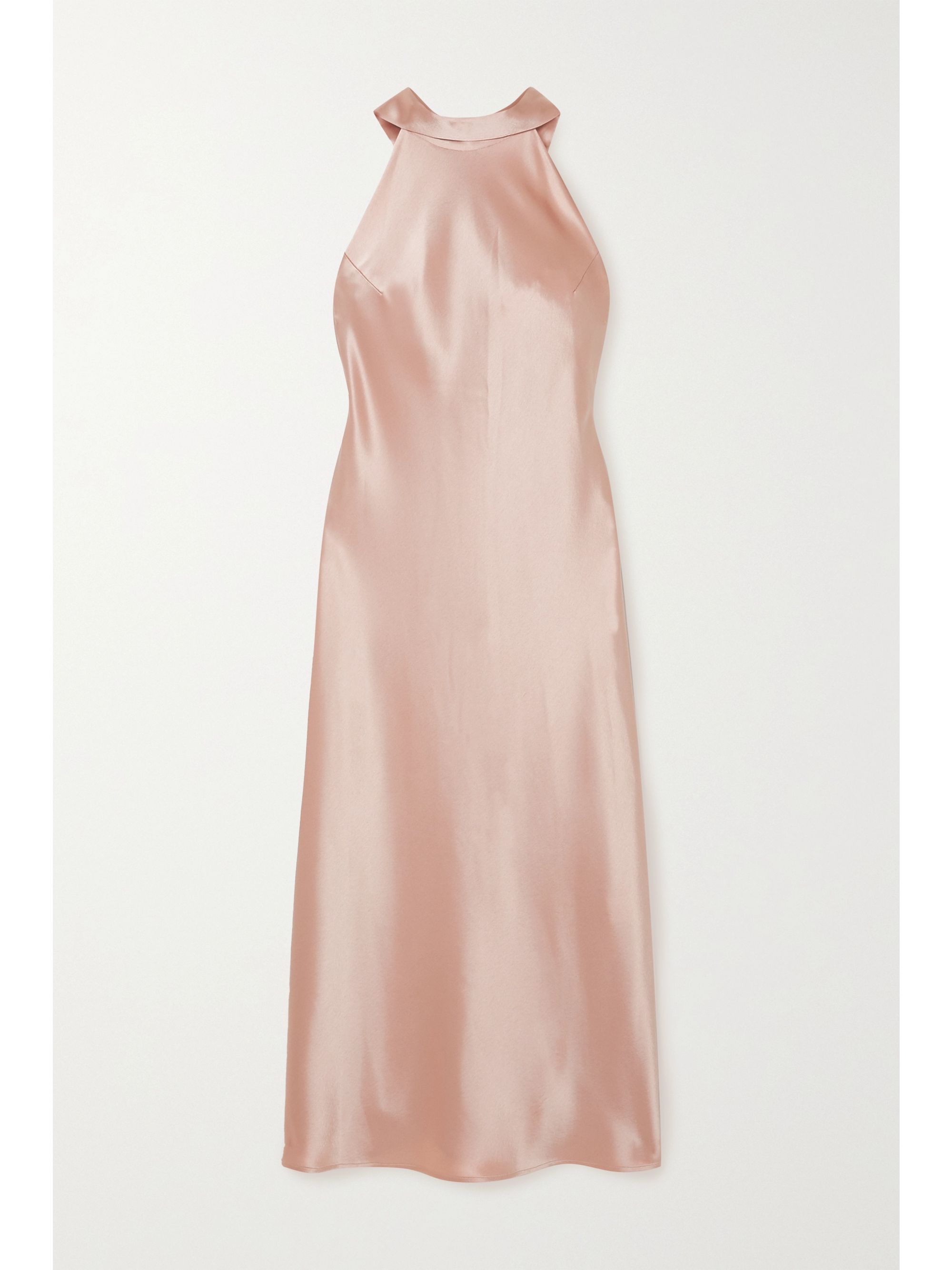 galvan sienna satin midi dress