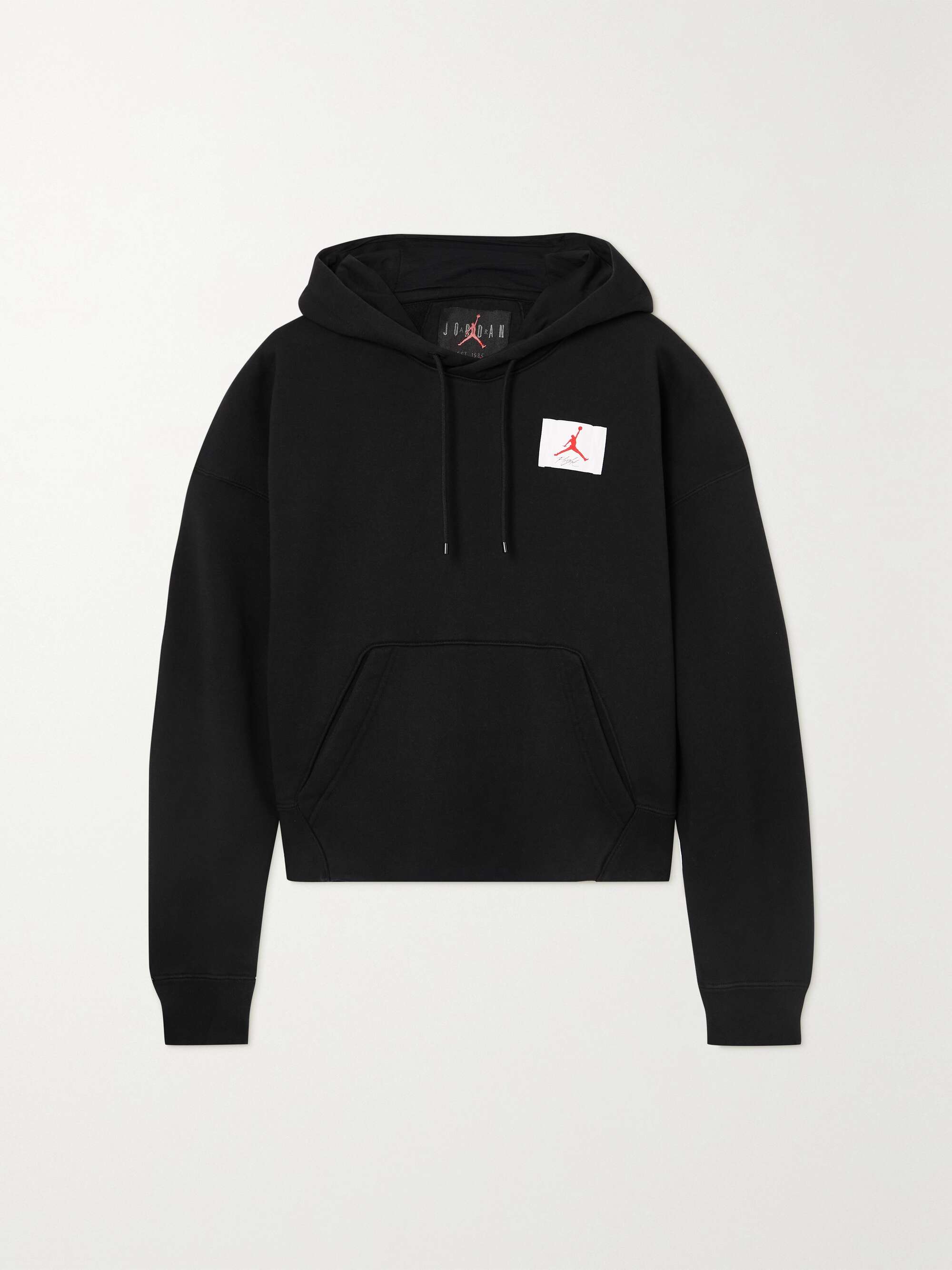 NIKE Jordan Flight appliqued printed cotton blend jersey hoodie NET A PORTER