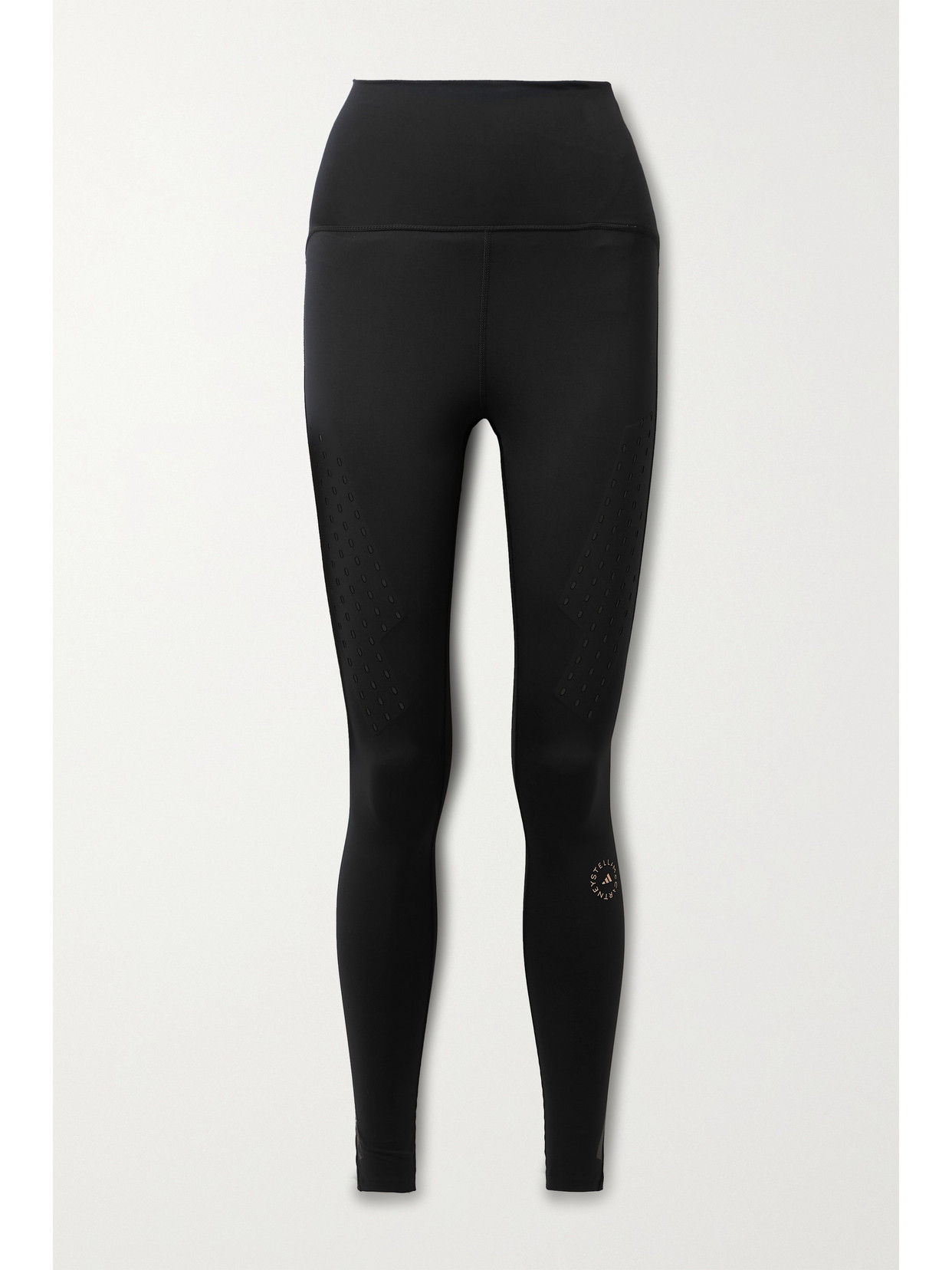 Adidas By Stella Mccartney Truepurpose Perforated Recycled Stretch Leggings In Black