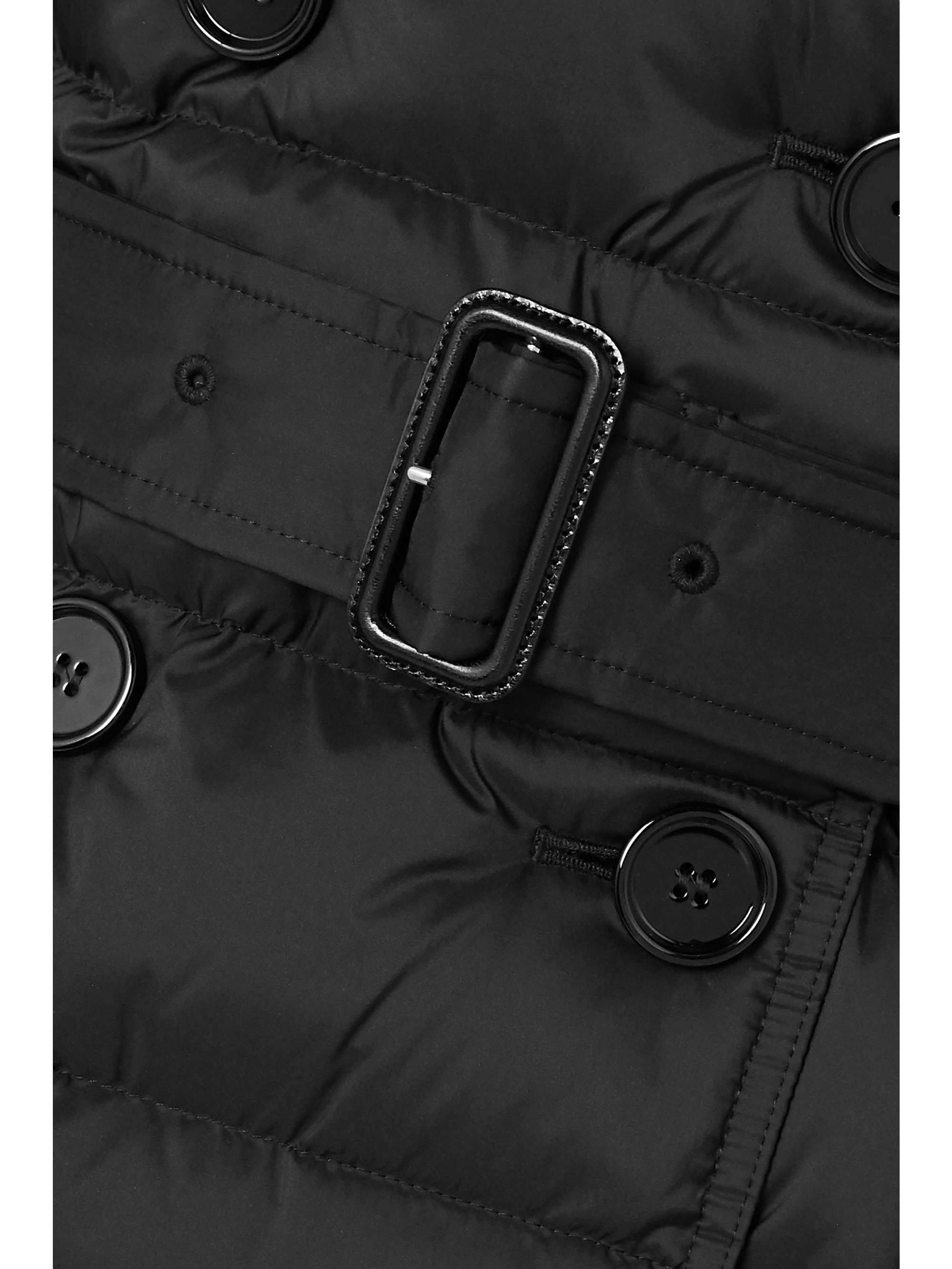BURBERRY + NET SUSTAIN belted hooded quilted shell down coat