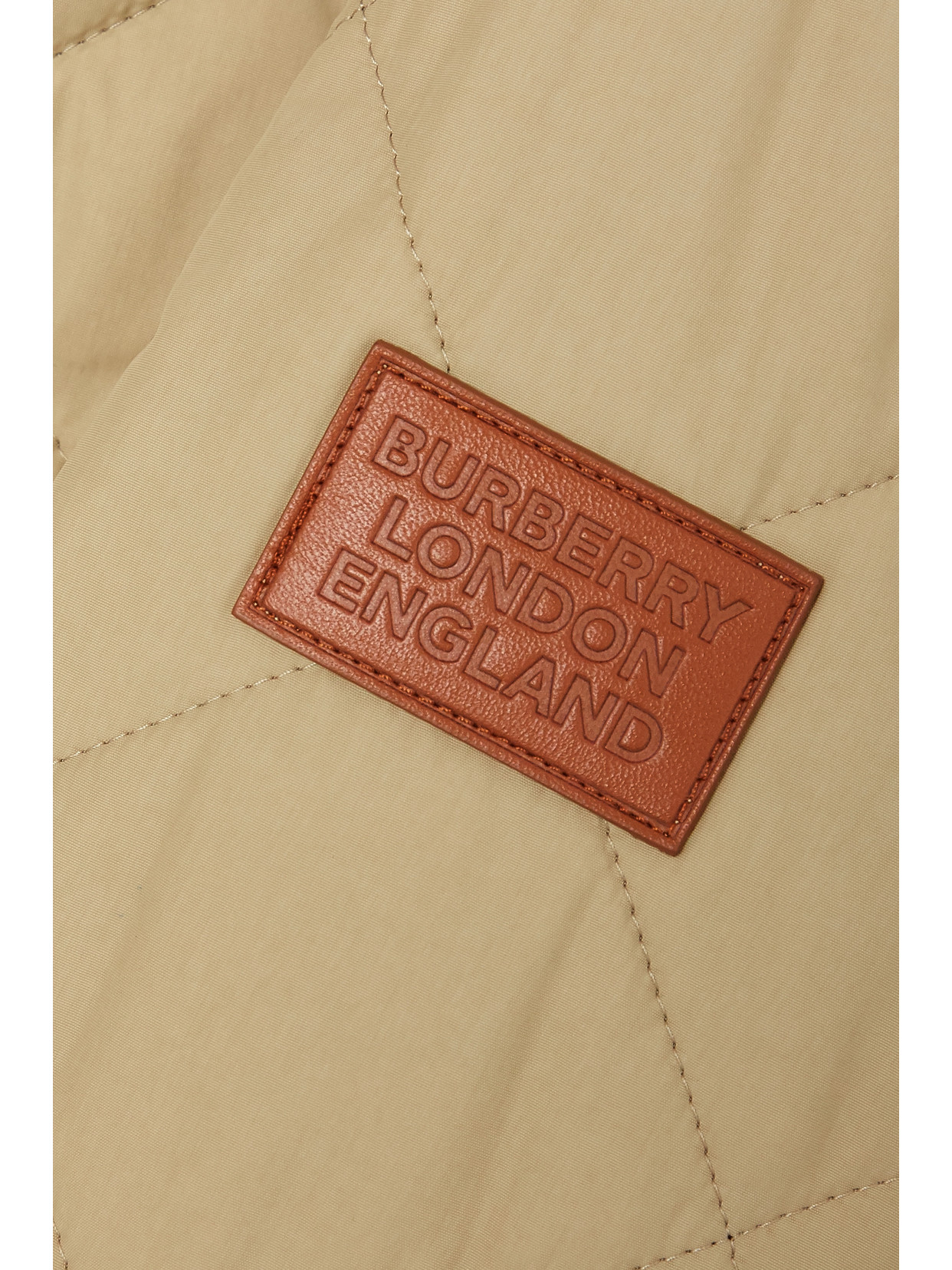 Shop Burberry Corduroy And Leather-trimmed Quilted Shell Jacket In Beige