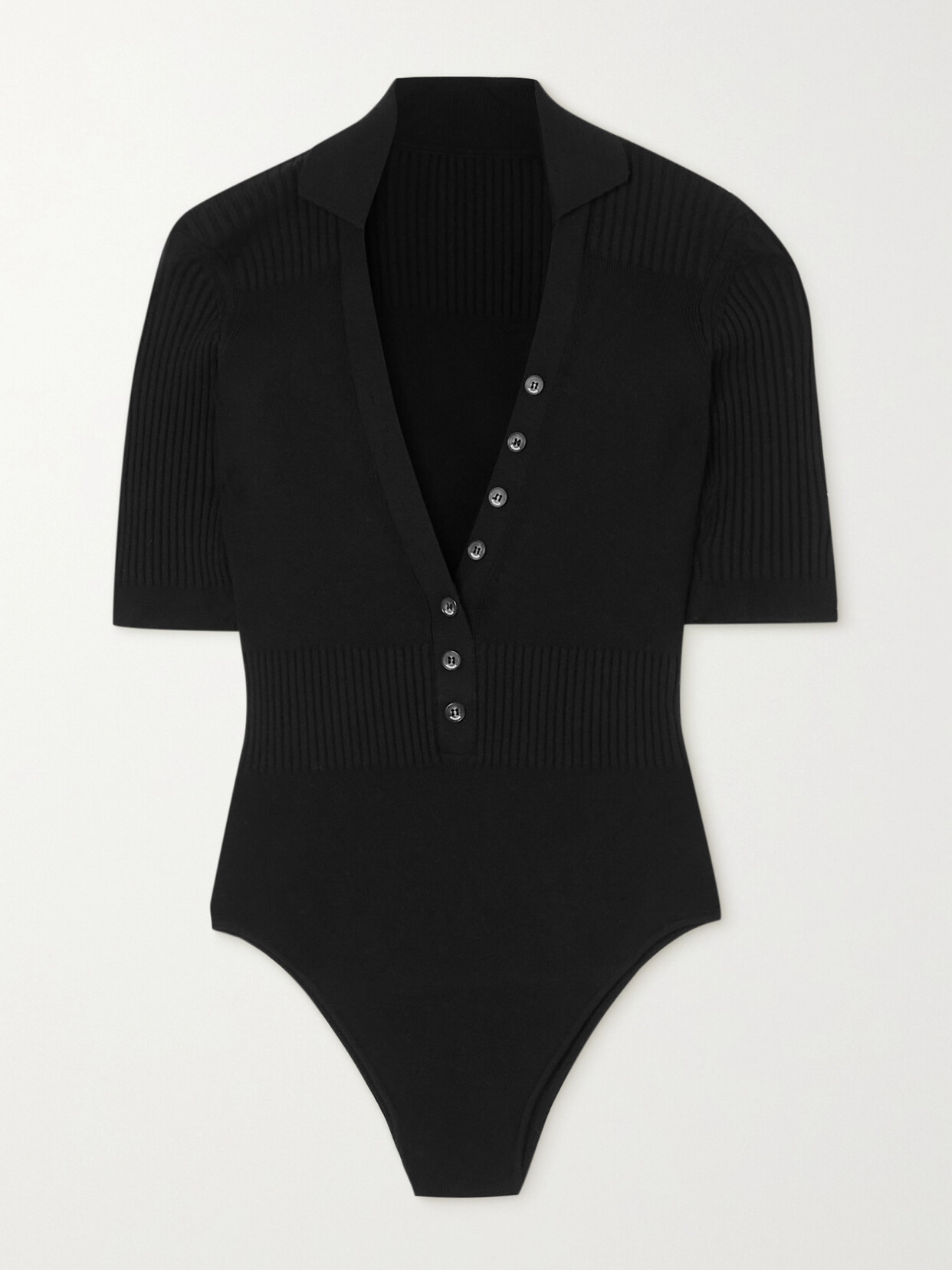 JACQUEMUS YAUCO RIBBED-KNIT BODYSUIT