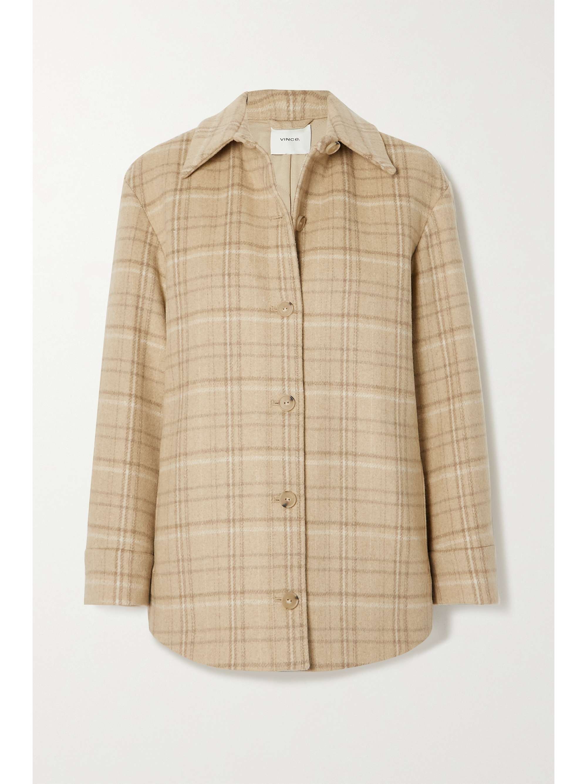 beige checked jacket