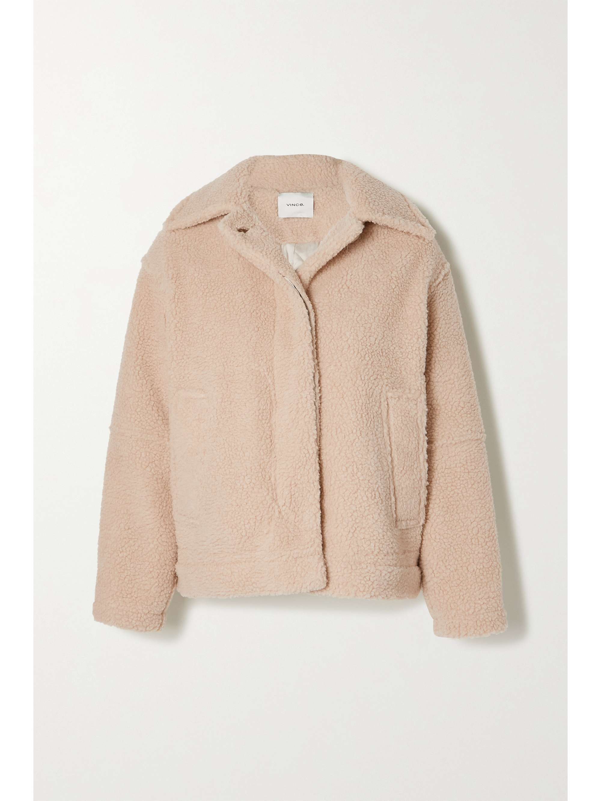 cropped faux shearling jacket
