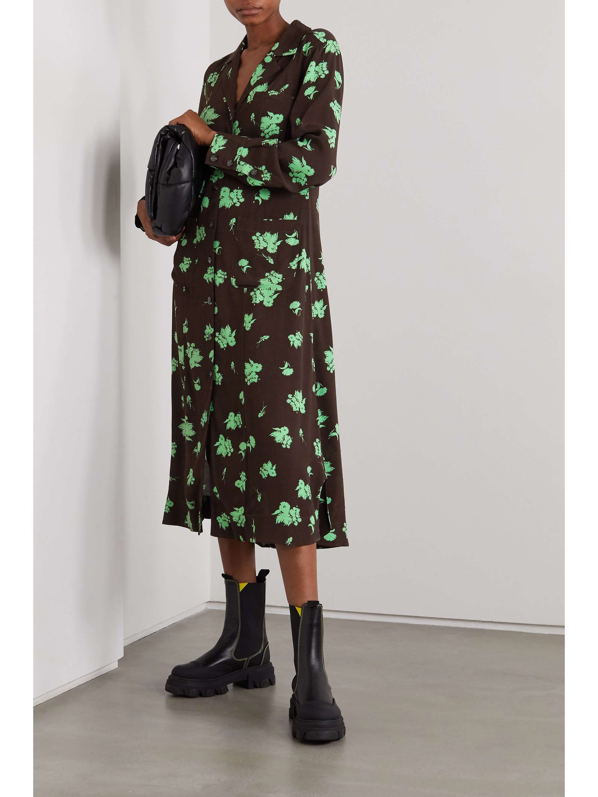ganni crepe dress
