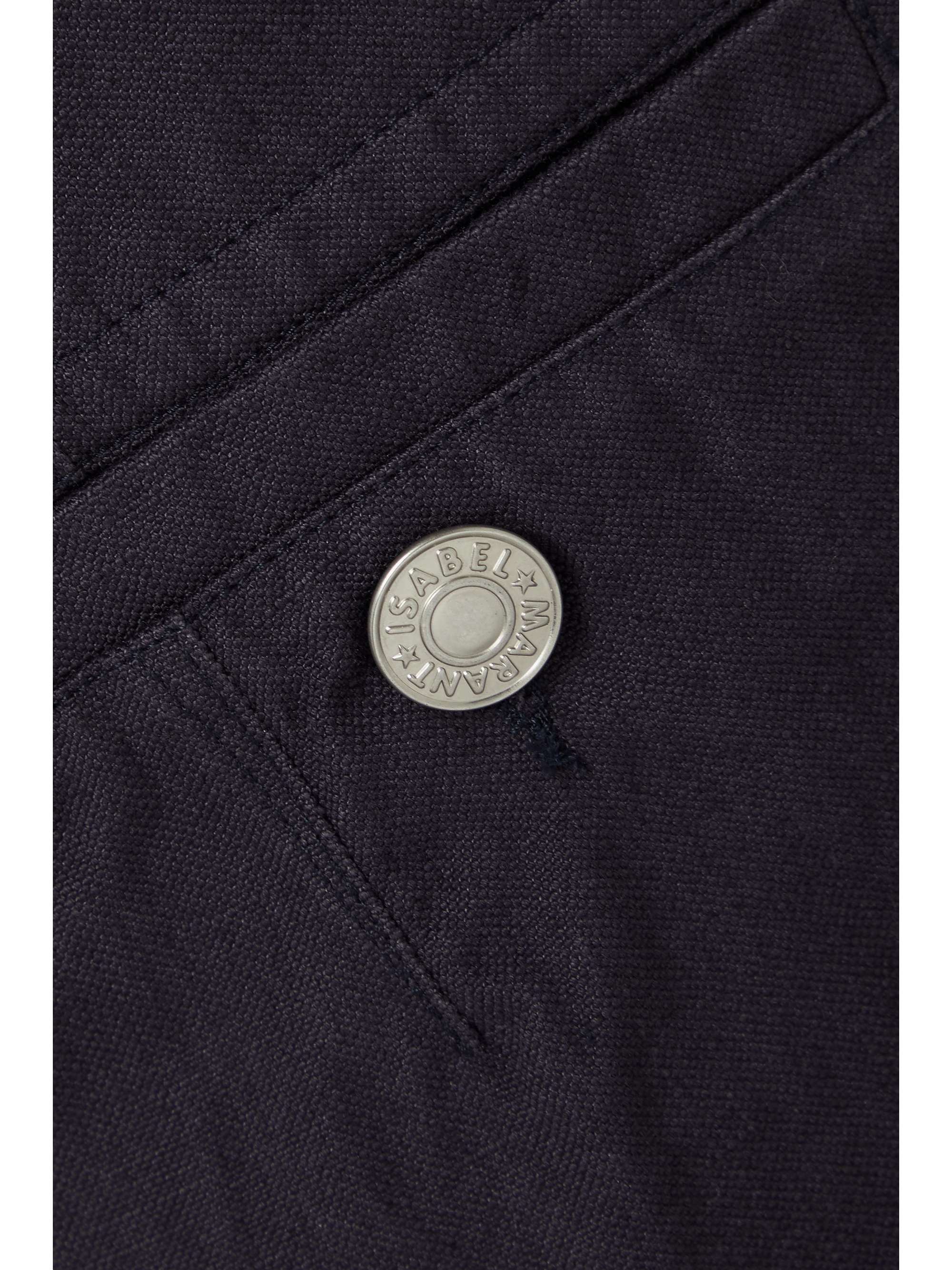 MARANT ÉTOILE Parana cotton and linen-blend belted shorts
