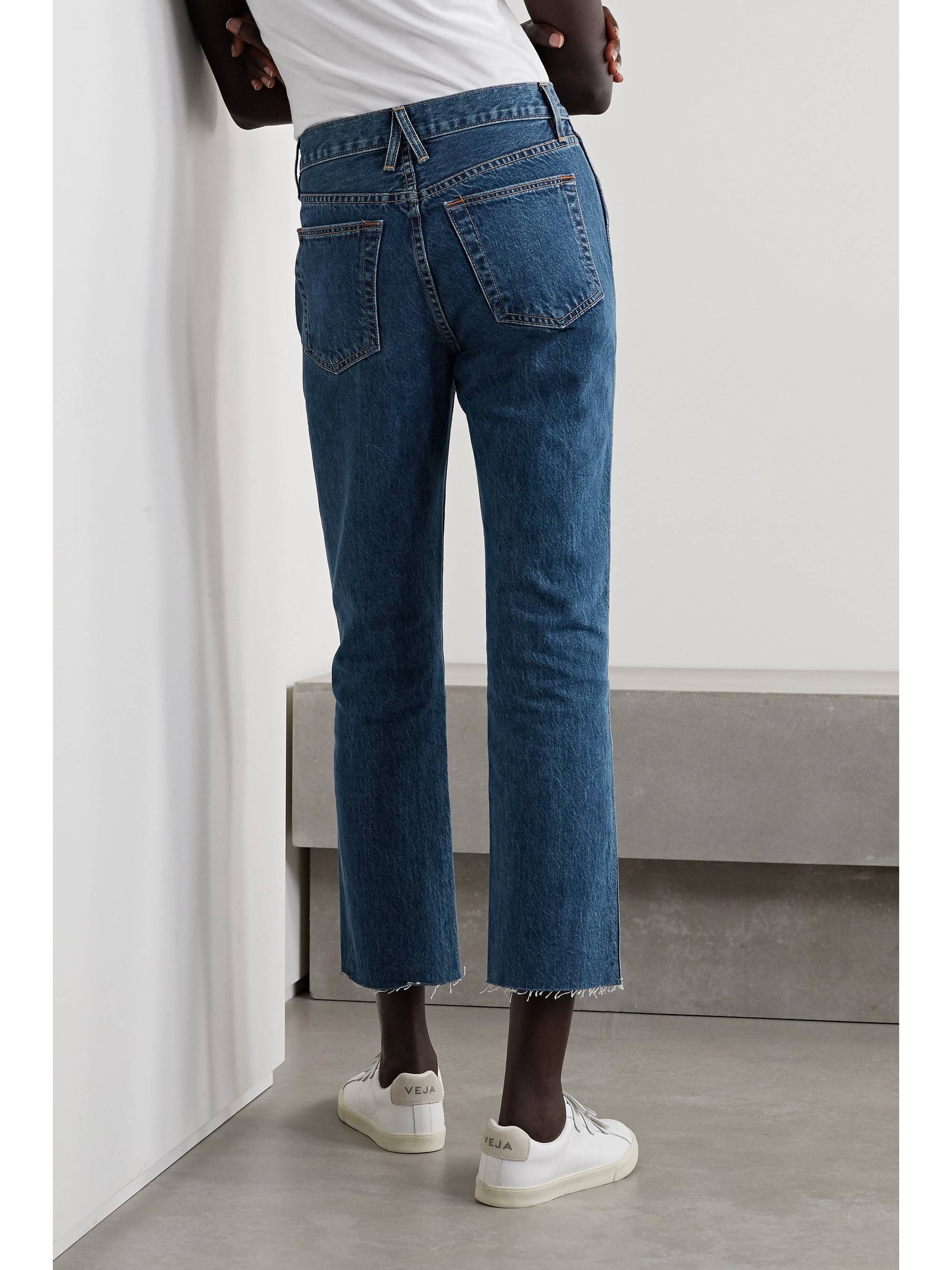SLVRLAKE Hero frayed high-rise straight-leg jeans thumbnail