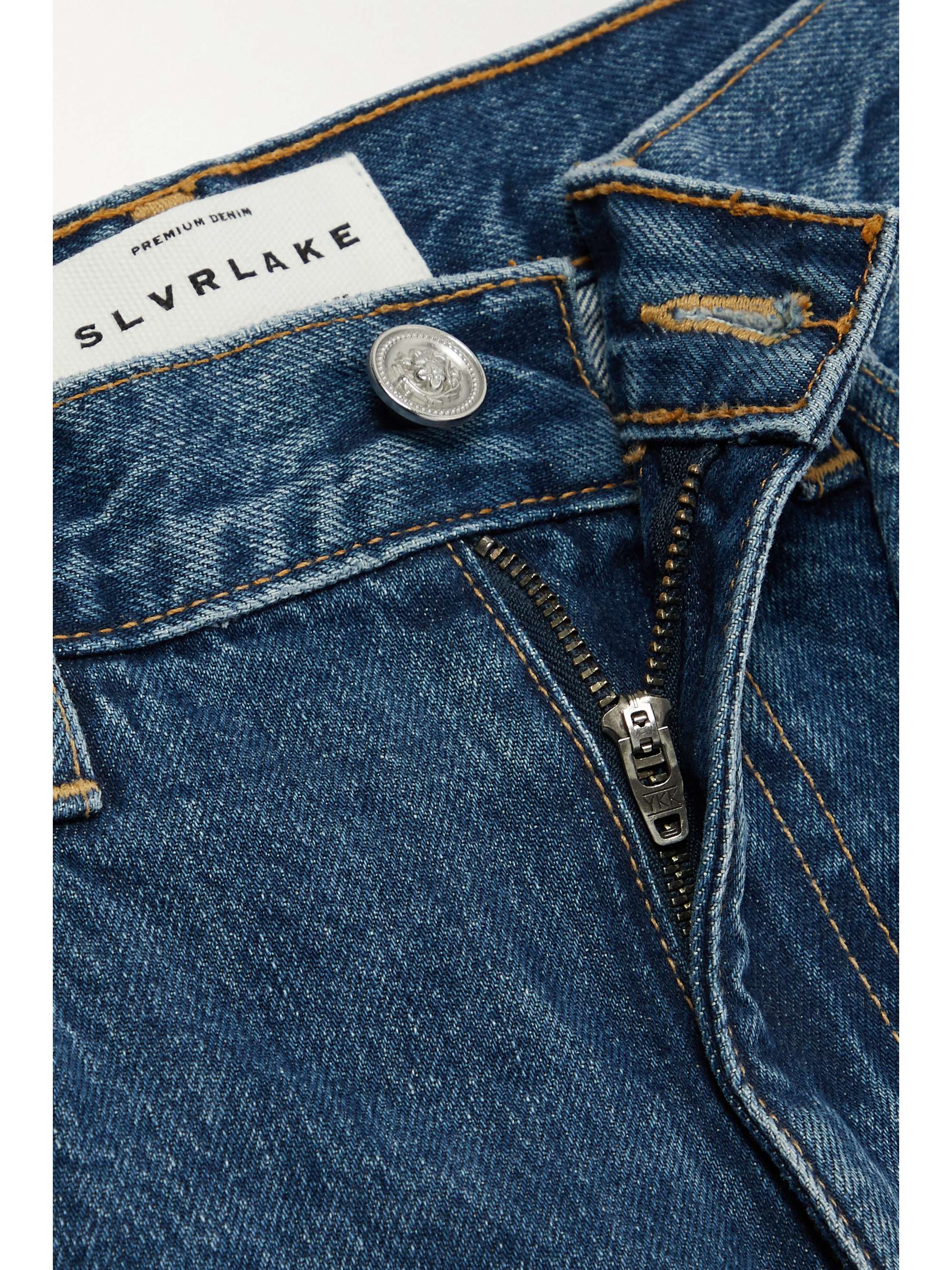 SLVRLAKE Hero frayed high-rise straight-leg jeans