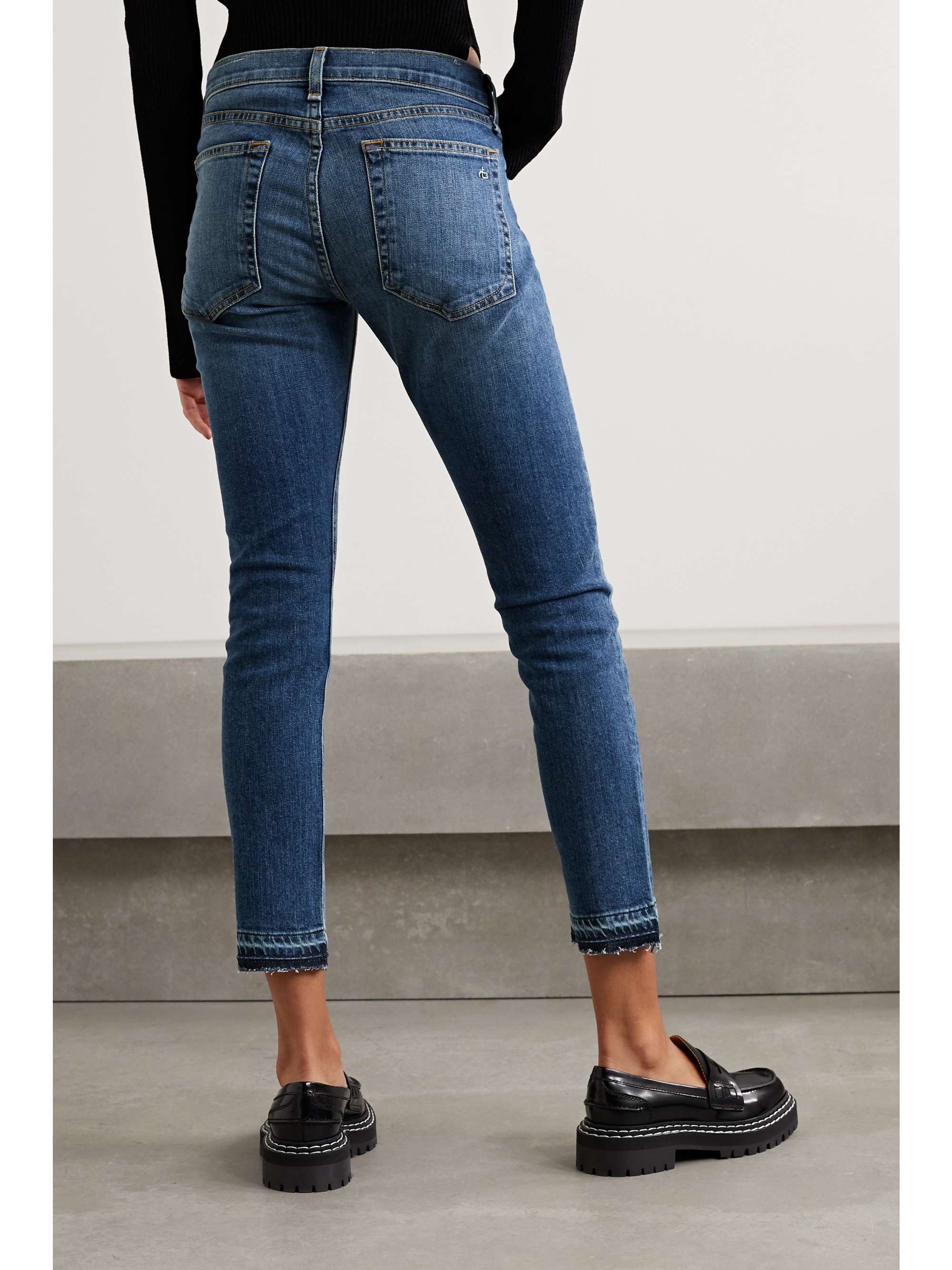 RAG & BONE Dre Capri cropped distressed mid-rise slim-leg jeans